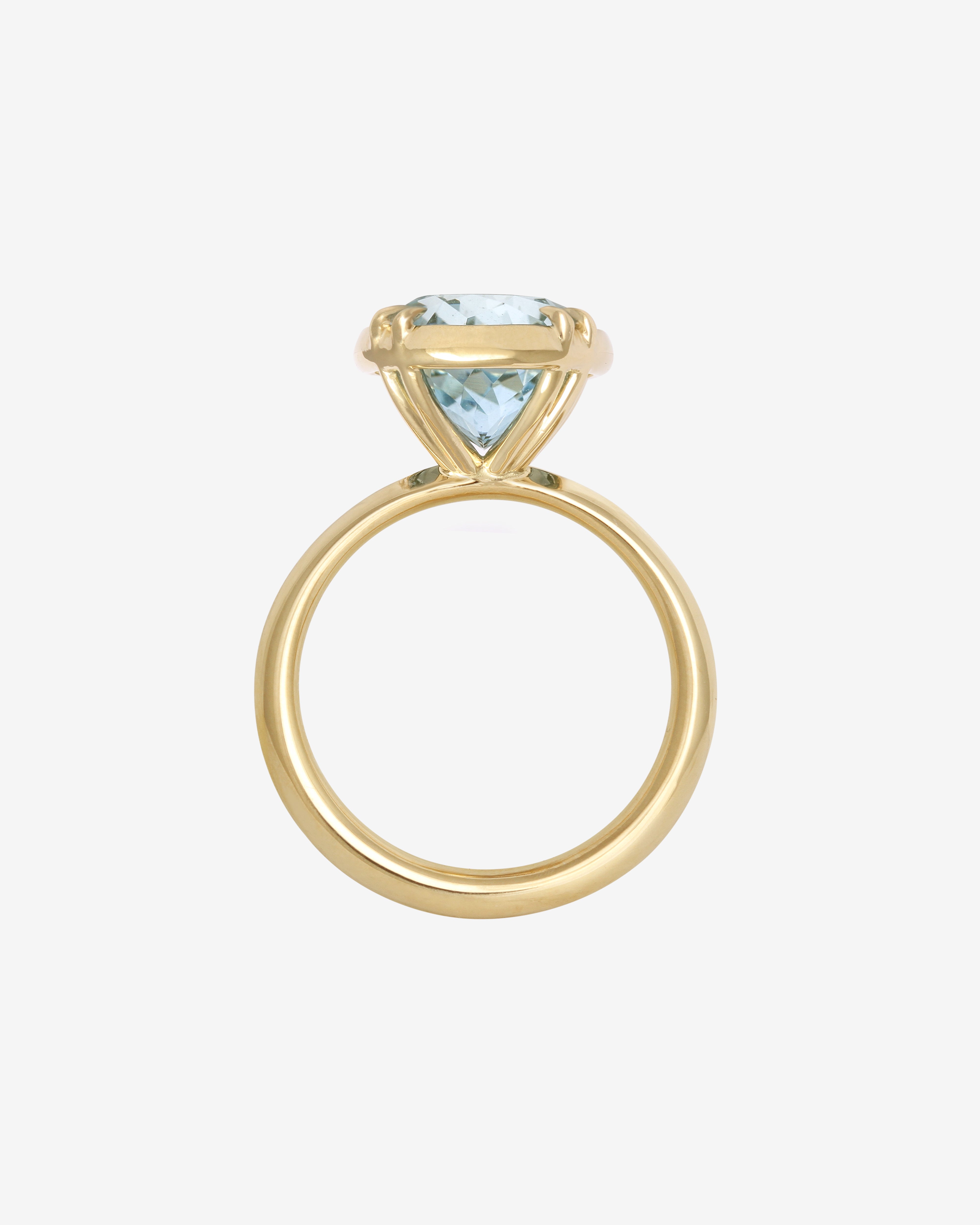 Azalea 4.80ct Aquamarine Oval Ring Solid Gold