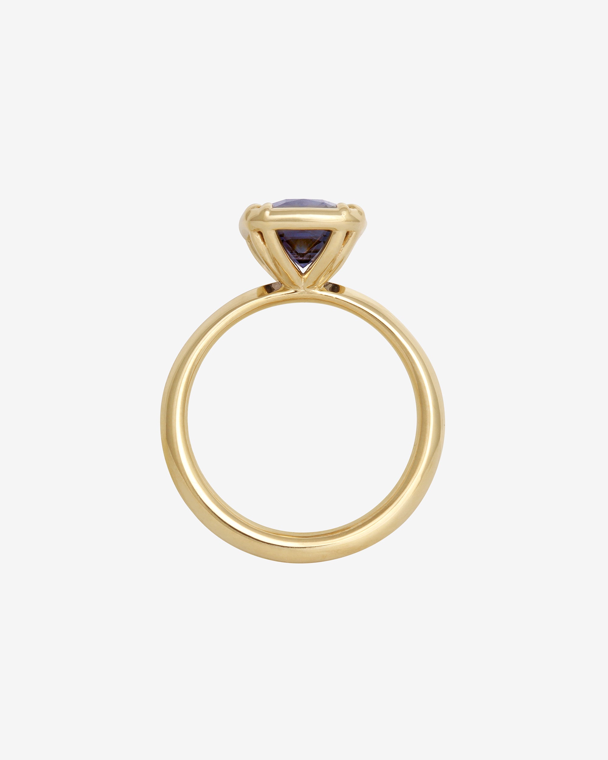 Azalea Cushion Ring 2.27ct Violet Spinel Solid Gold