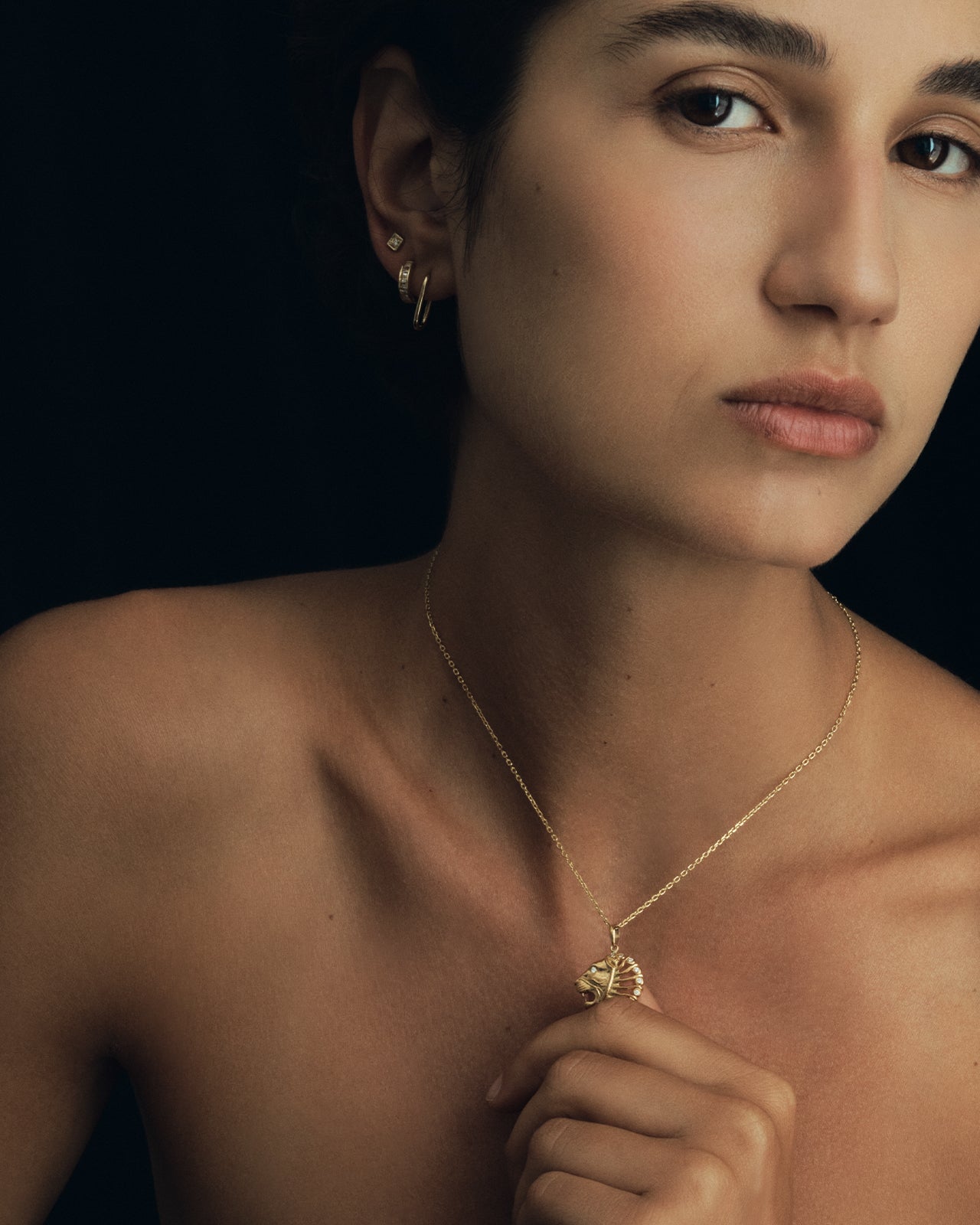 Babylon Necklace White Diamond Solid Gold