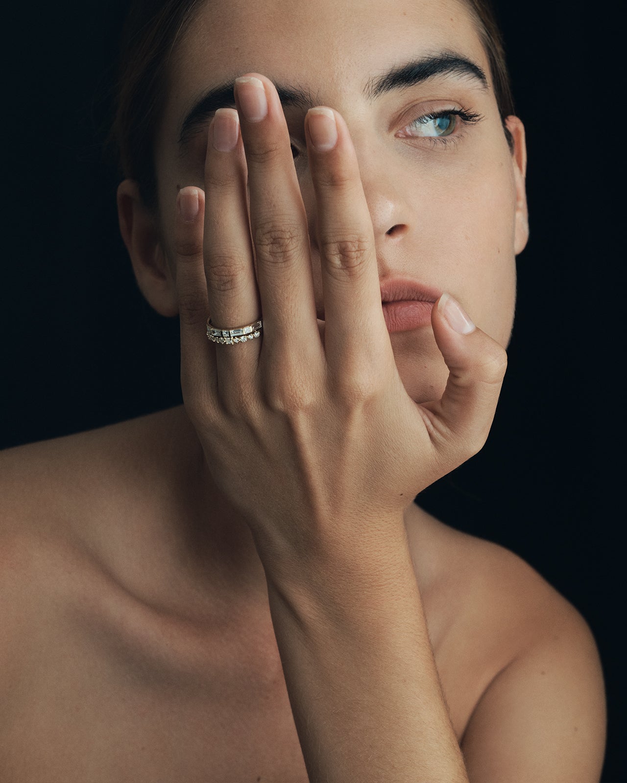 Baguette Band Diamond Solid Gold