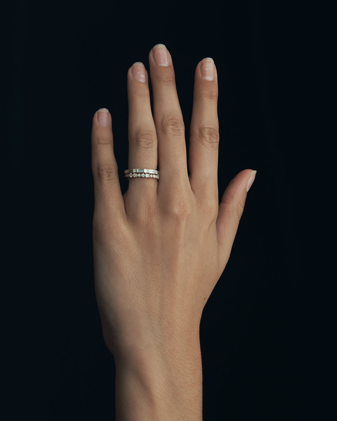 Baguette Band Diamond Solid Gold