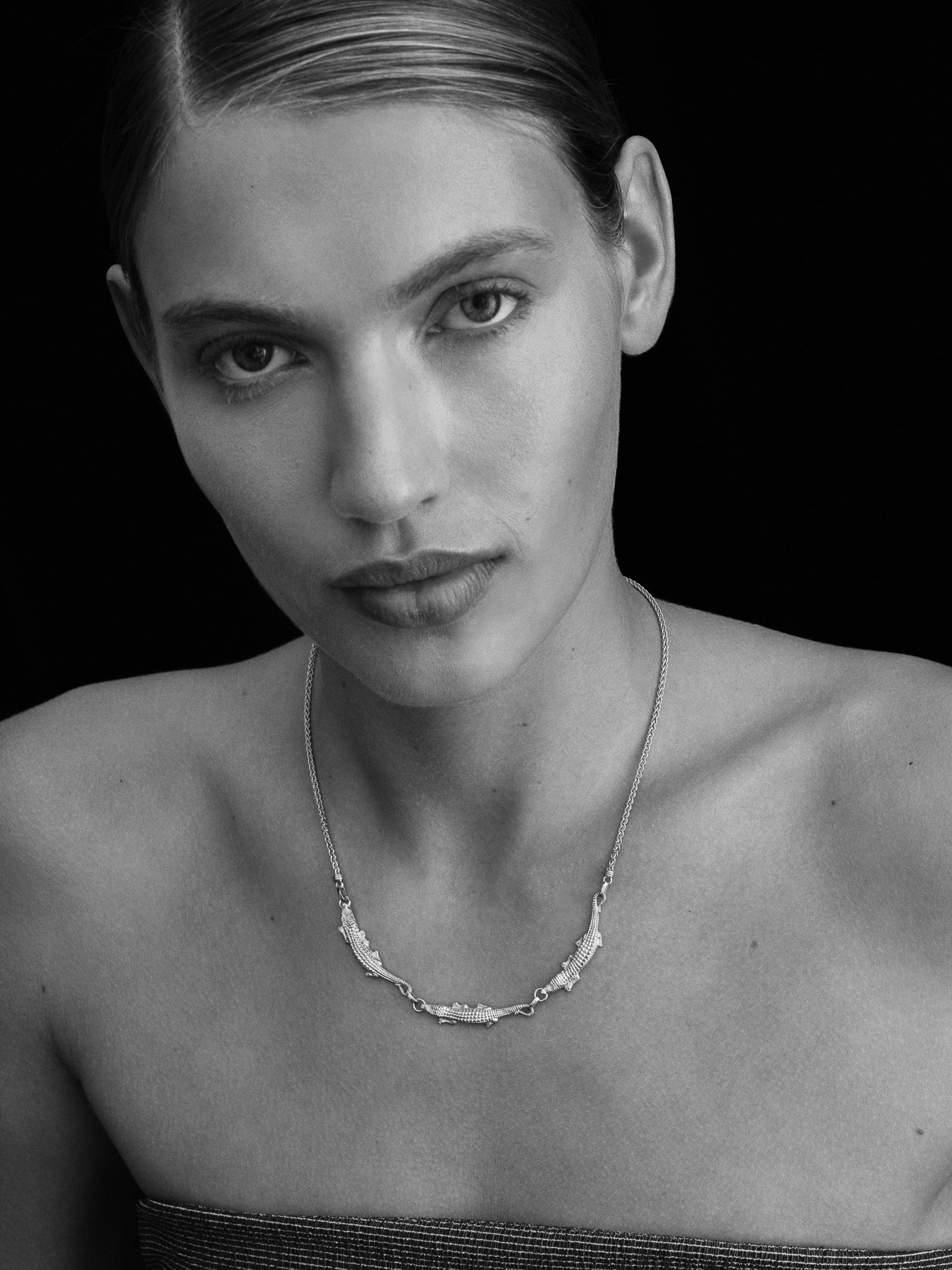 Bask Statement Necklace Silver