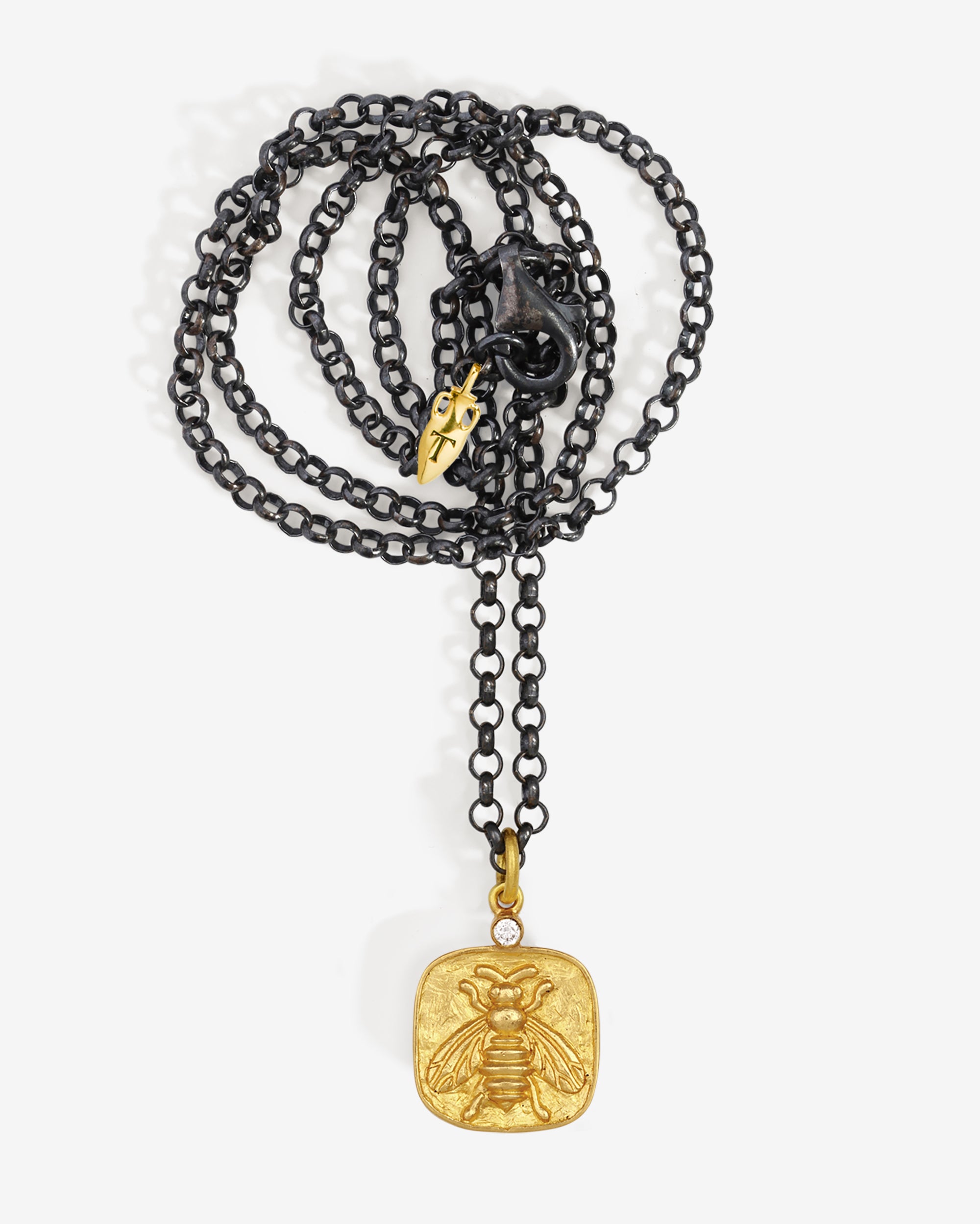 Bee Necklace Solid Gold