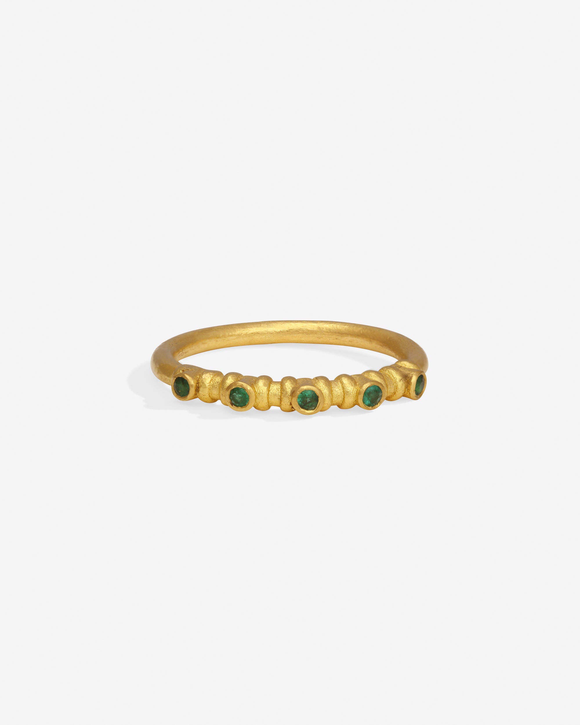 Bella Half Eternity Ring Emerald Solid Gold
