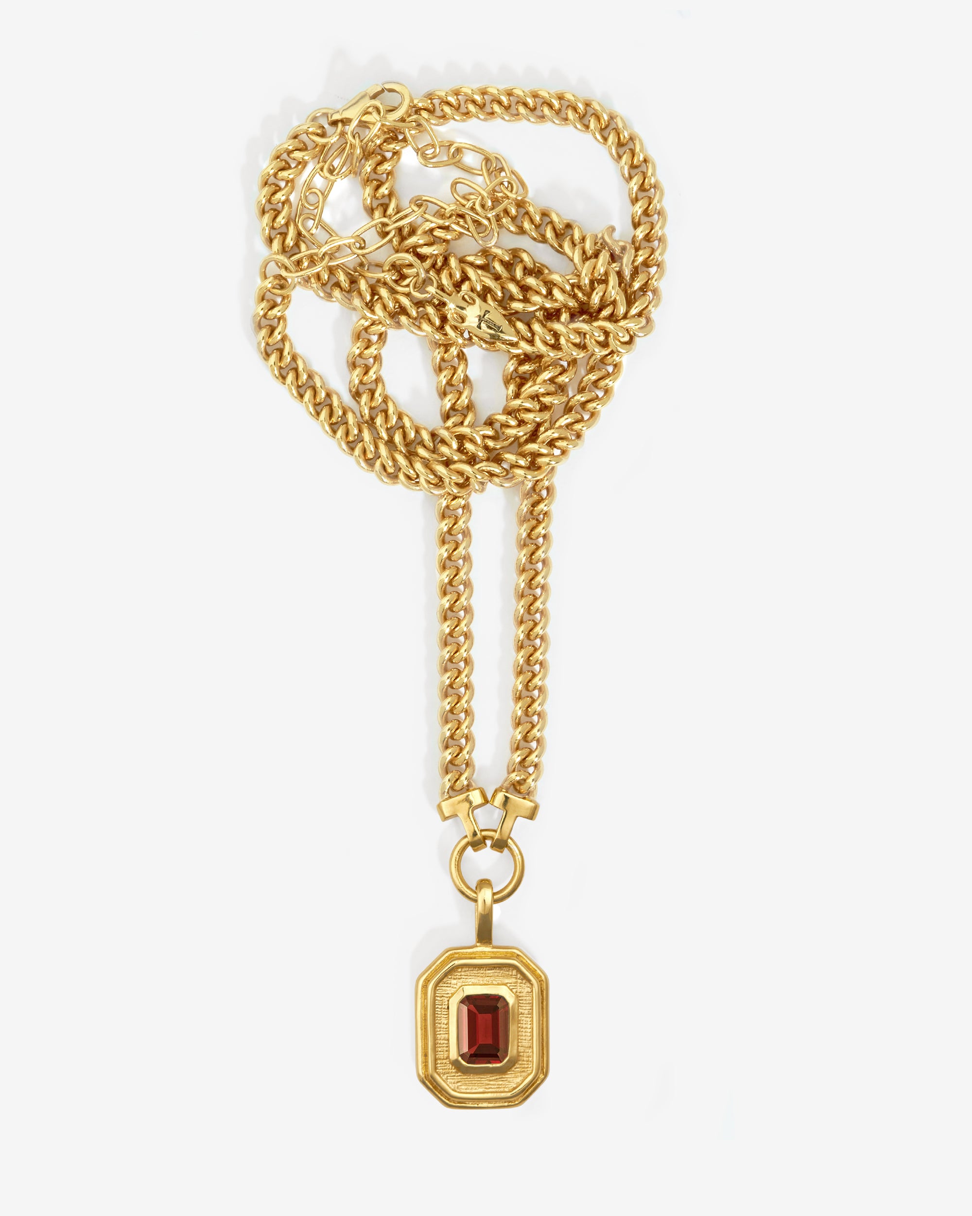 Byzantine Necklace Garnet Gold Vermeil