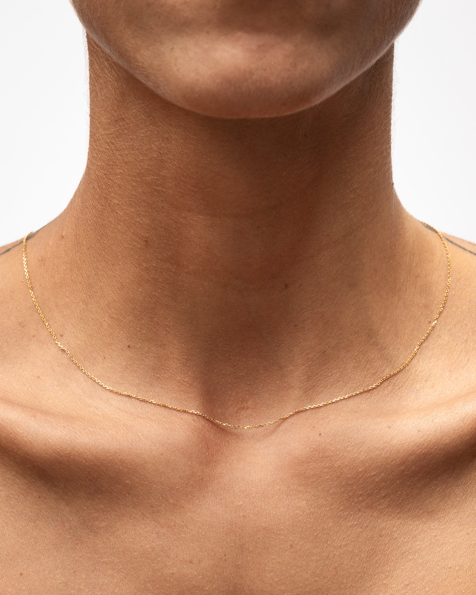 Cable Chain 0.9mm Solid Gold