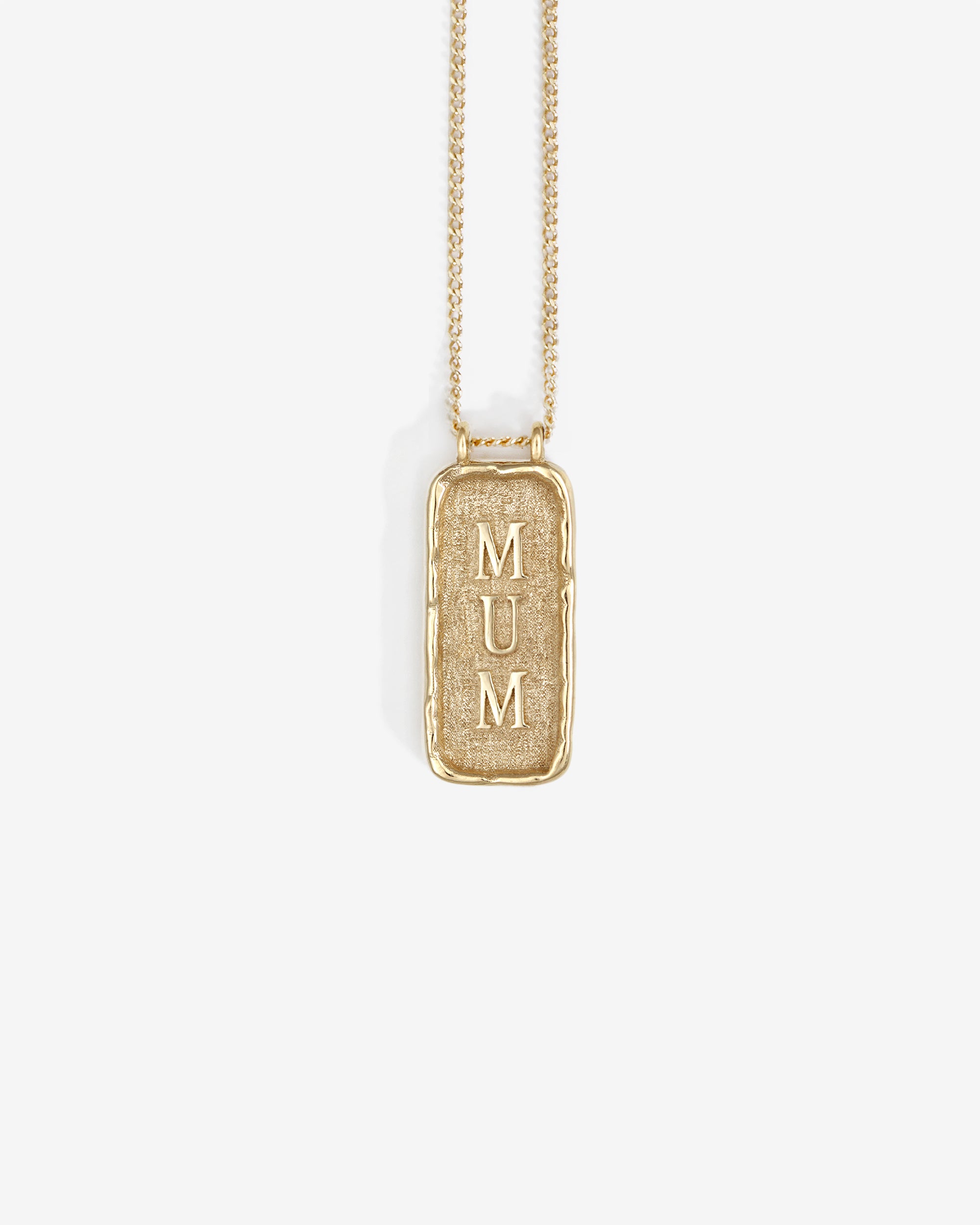 Bespoke Cartouche Initial Necklace Solid Gold