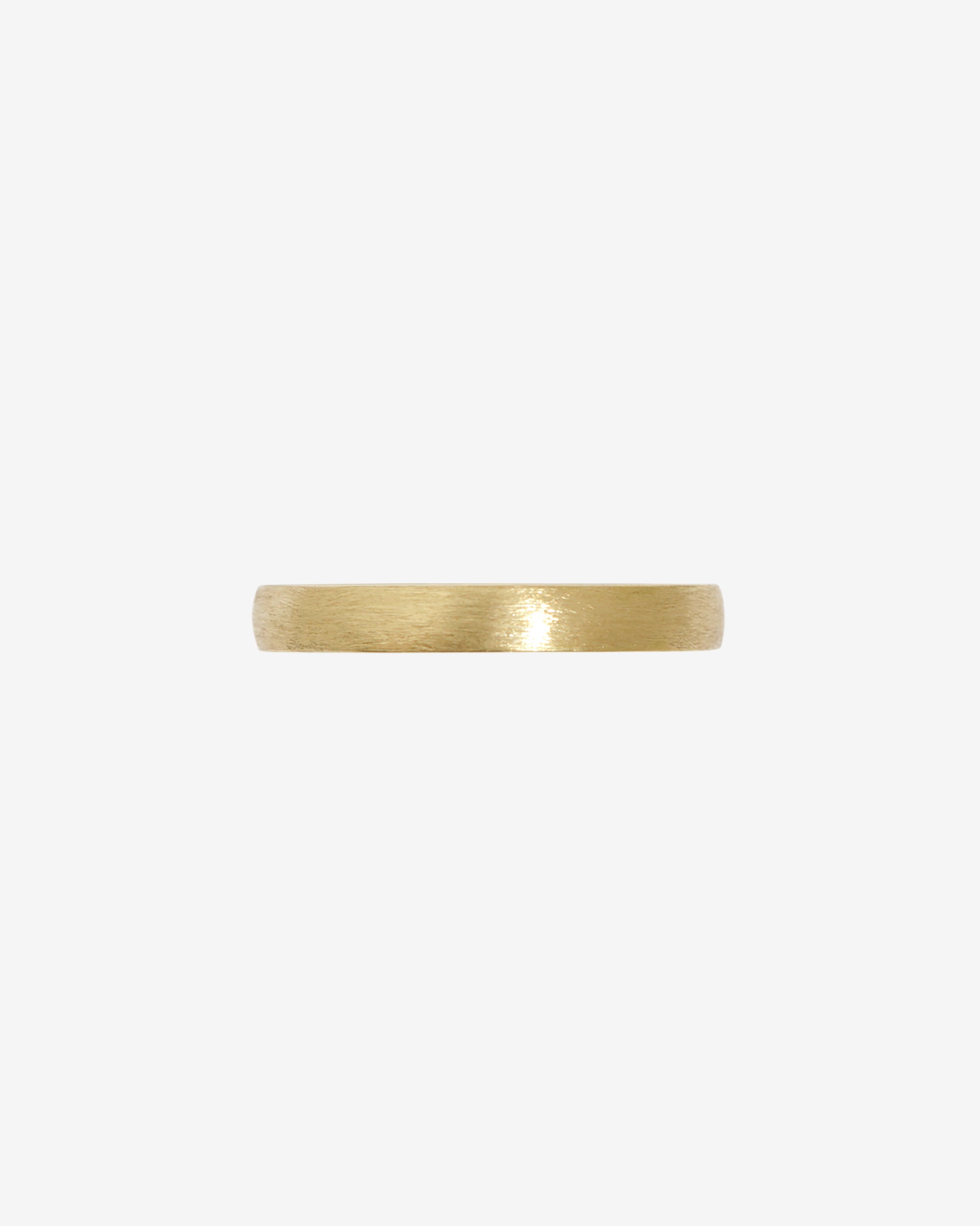 Chevron 3mm Ring Brushed Solid Gold
