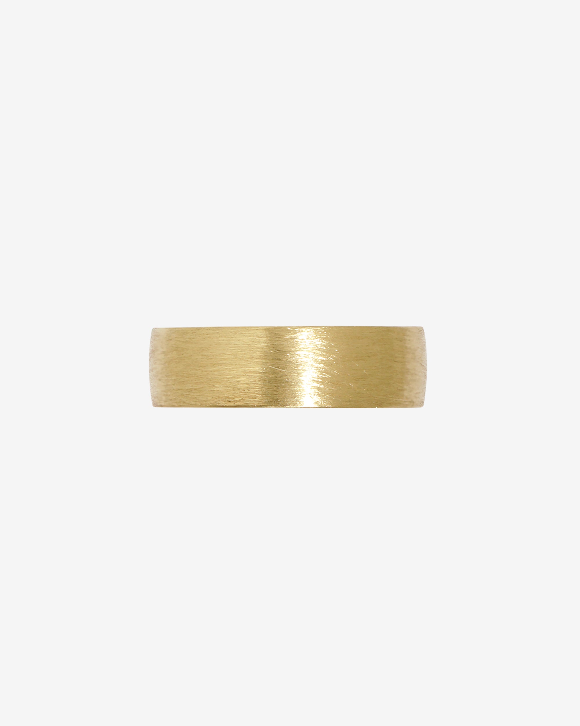 Chevron 6mm Ring Brushed Solid Gold