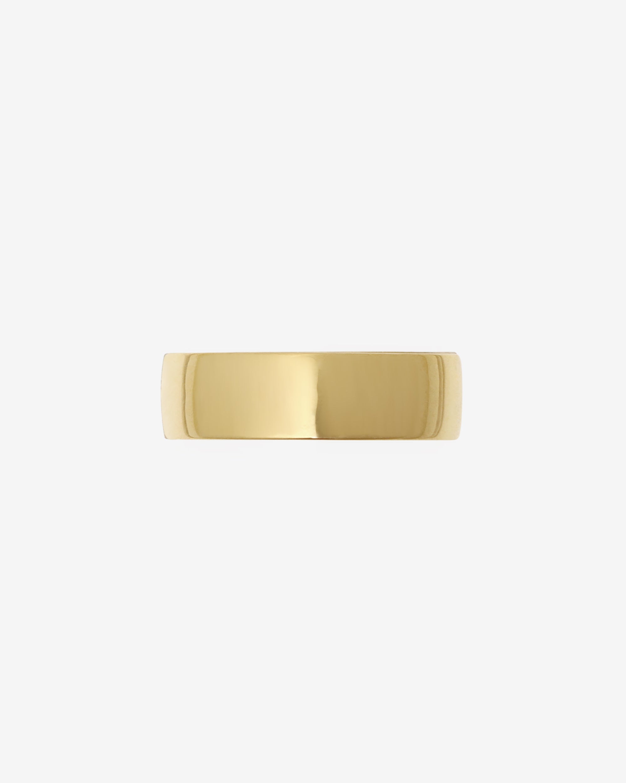 Chevron 6mm Ring Polished Solid Gold