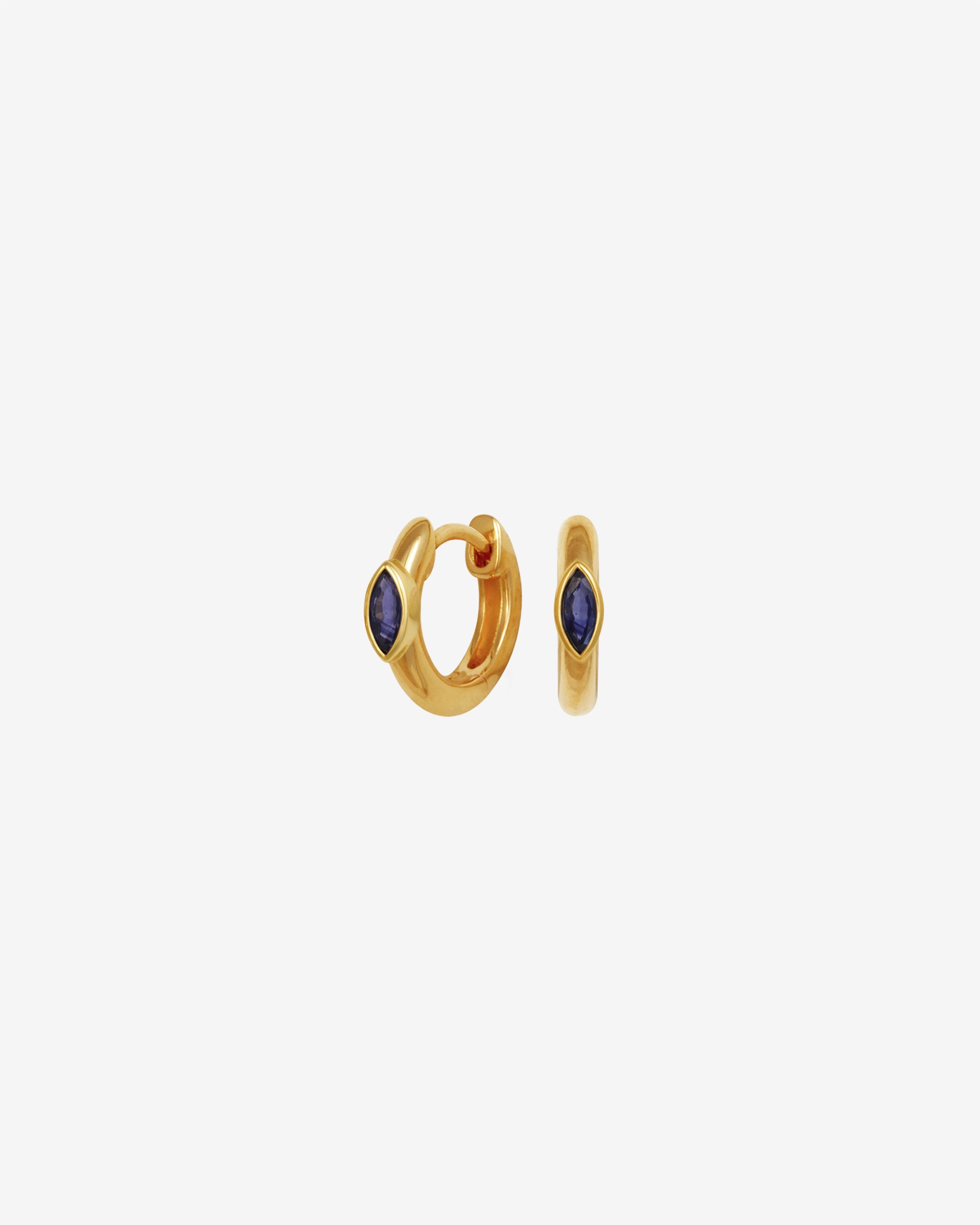Chrysalis Earrings Sapphire Gold Vermeil