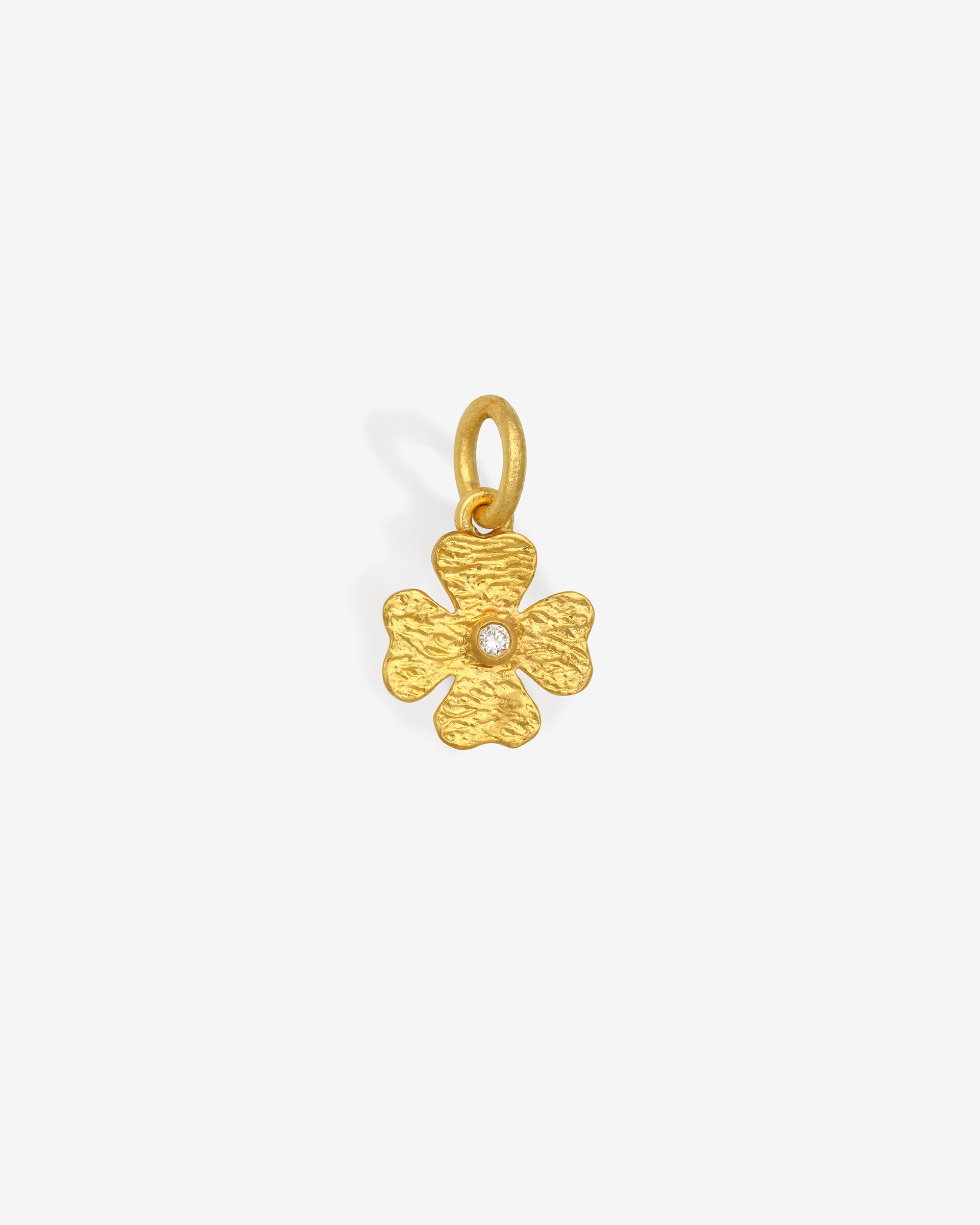 Clover Pendant Small Diamond Solid Gold