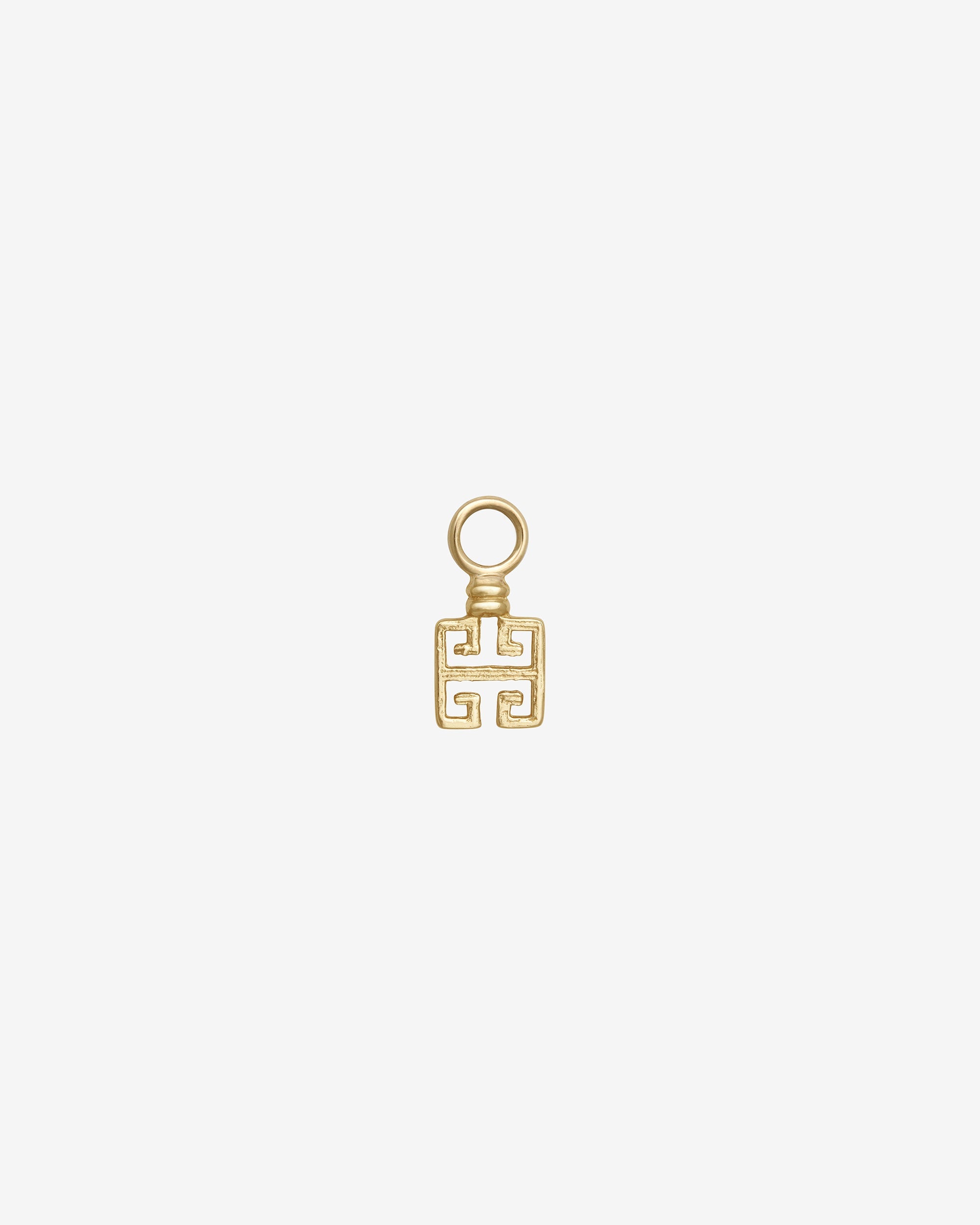 Double Greek Key Ear Charm Solid Gold