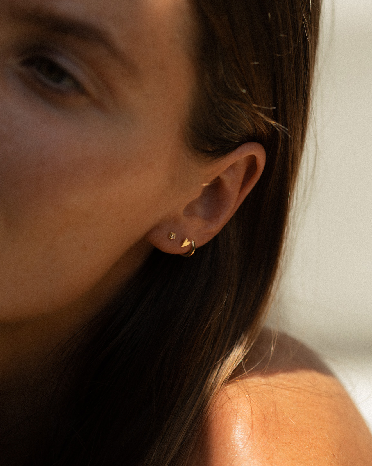 Heart Single Stud Solid Gold