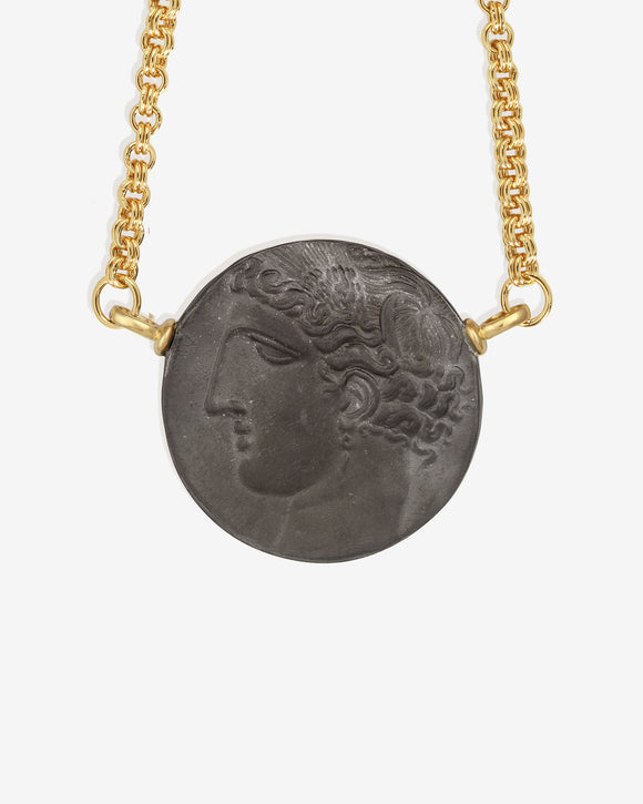 Elissar Coin Necklace Gold Vermeil