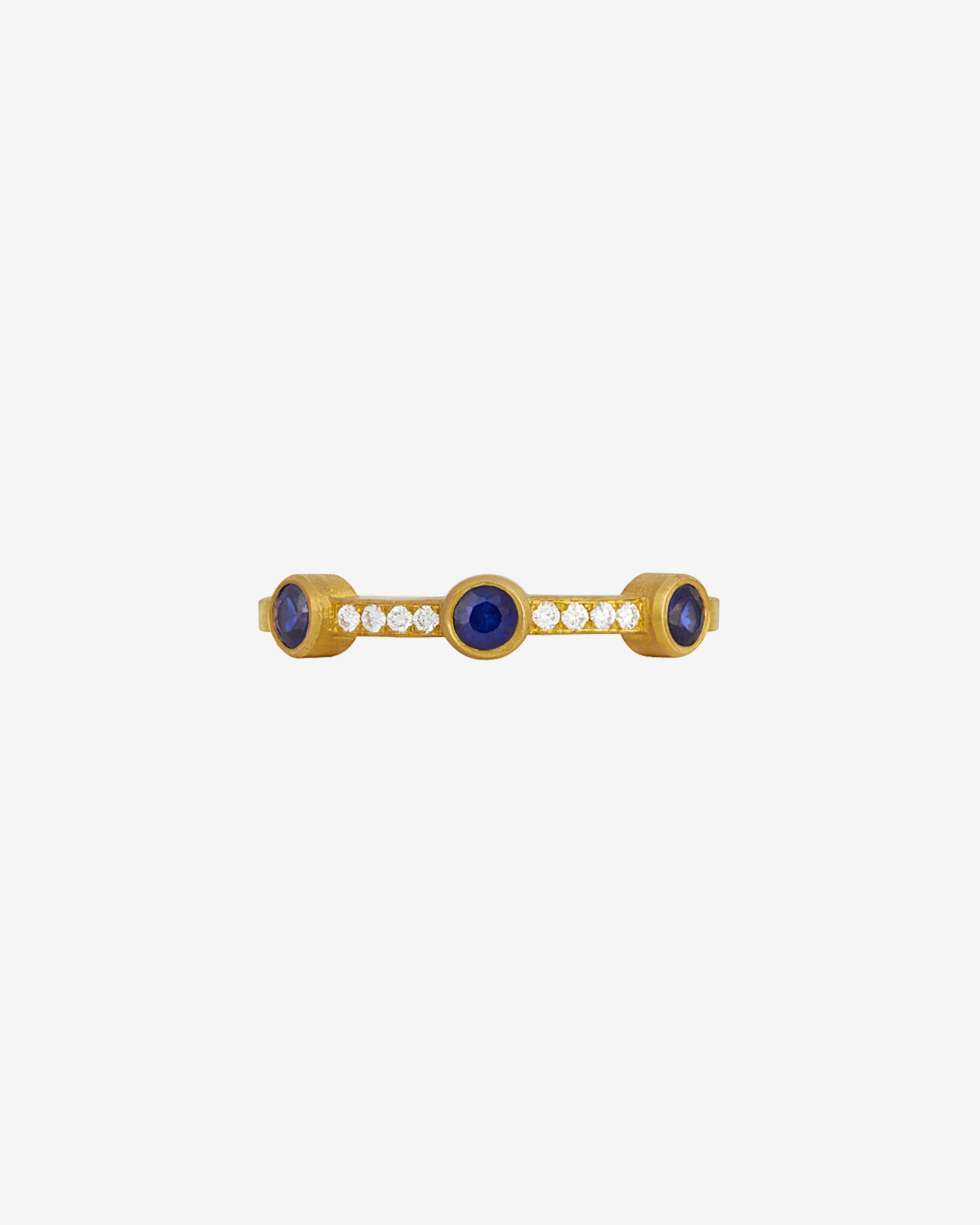Ender Ring Sapphire Diamond Solid Gold