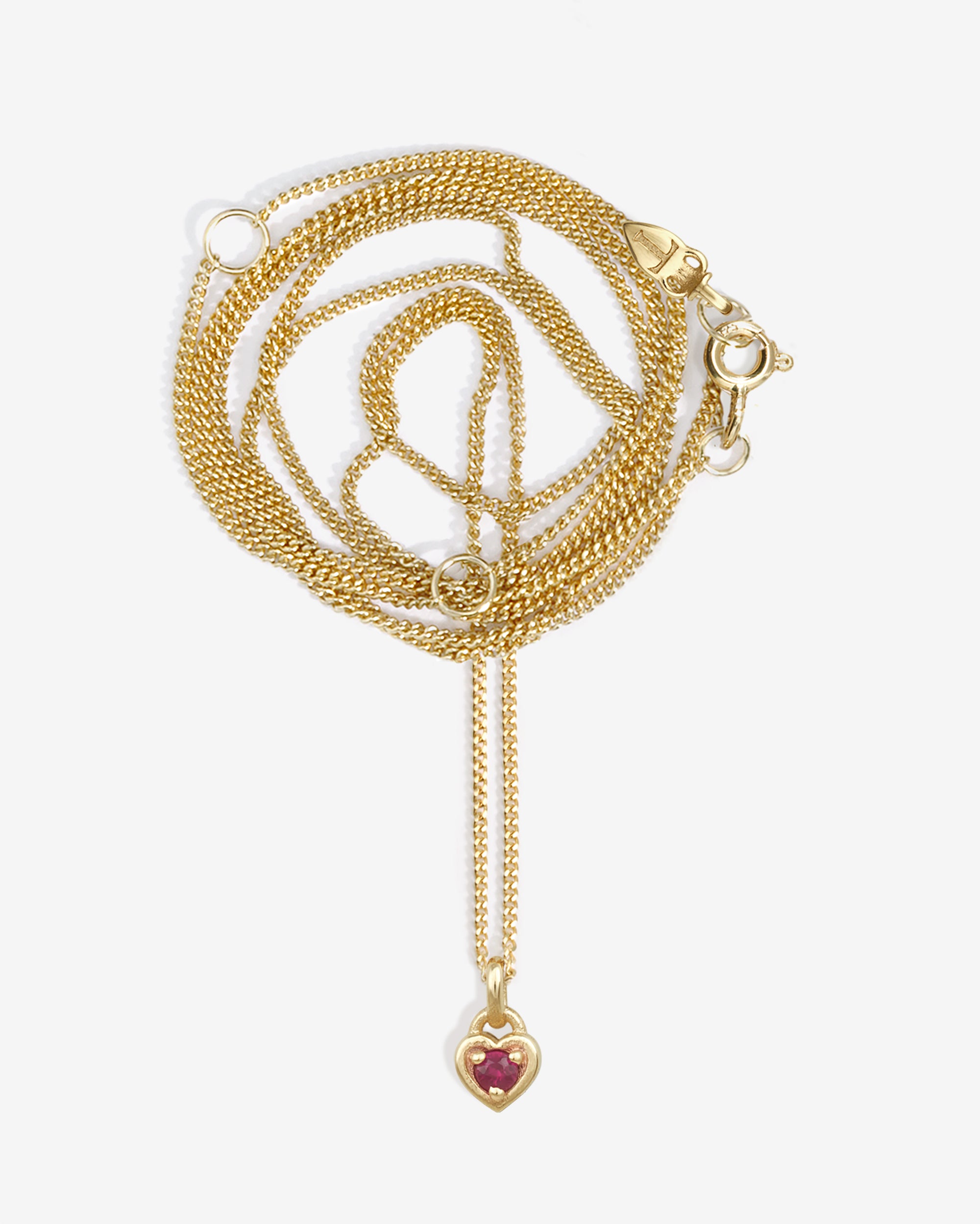 Eos Necklace Ruby Solid Gold