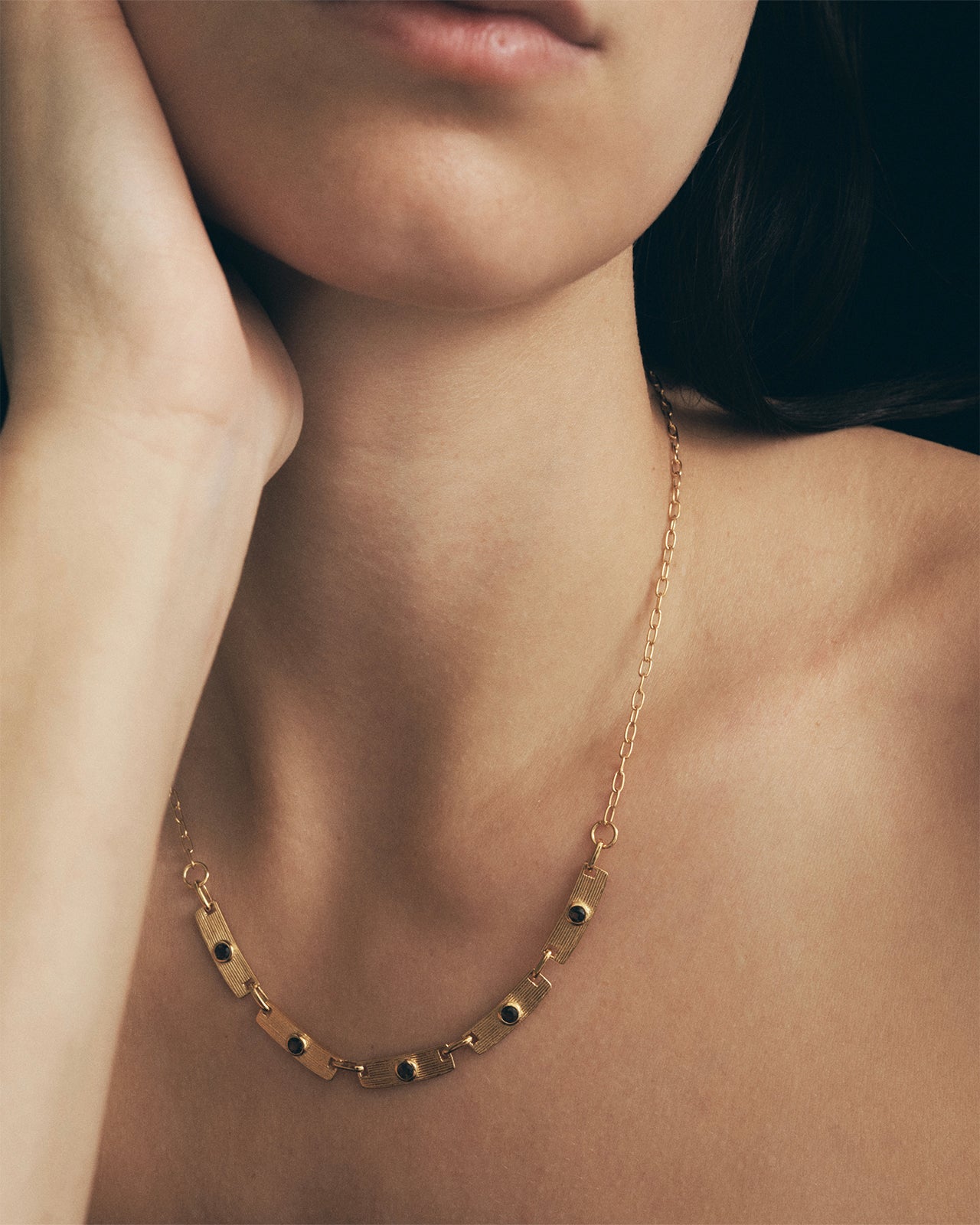 The Day Loop Necklace Clear Air / Gold Vermeil