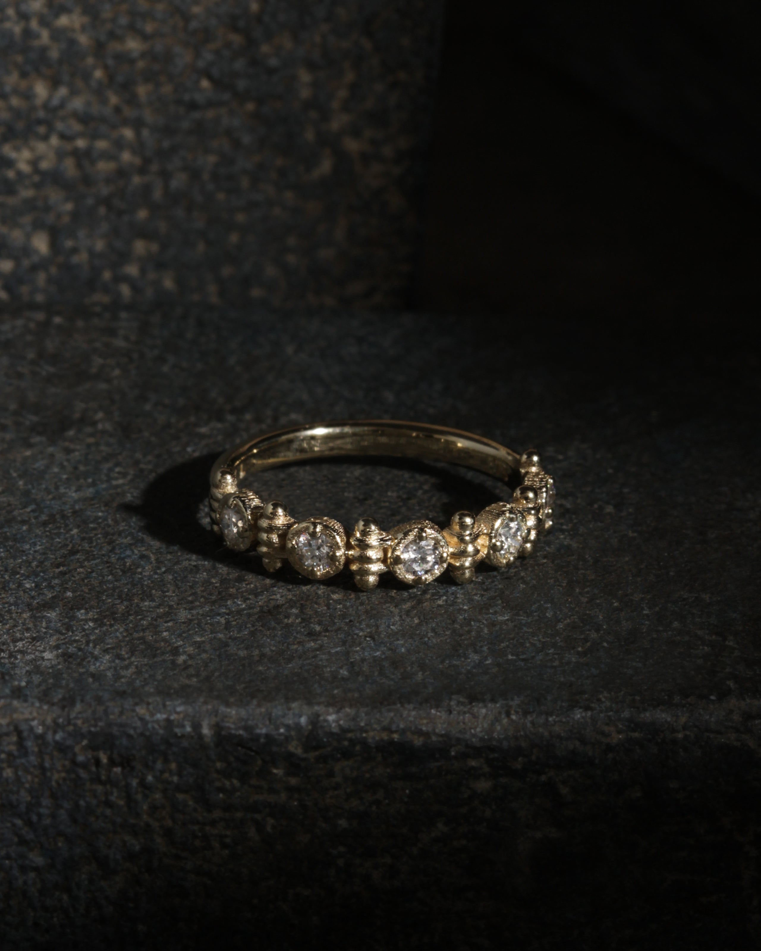 Asteria Half Eternity Ring Diamond Solid Gold