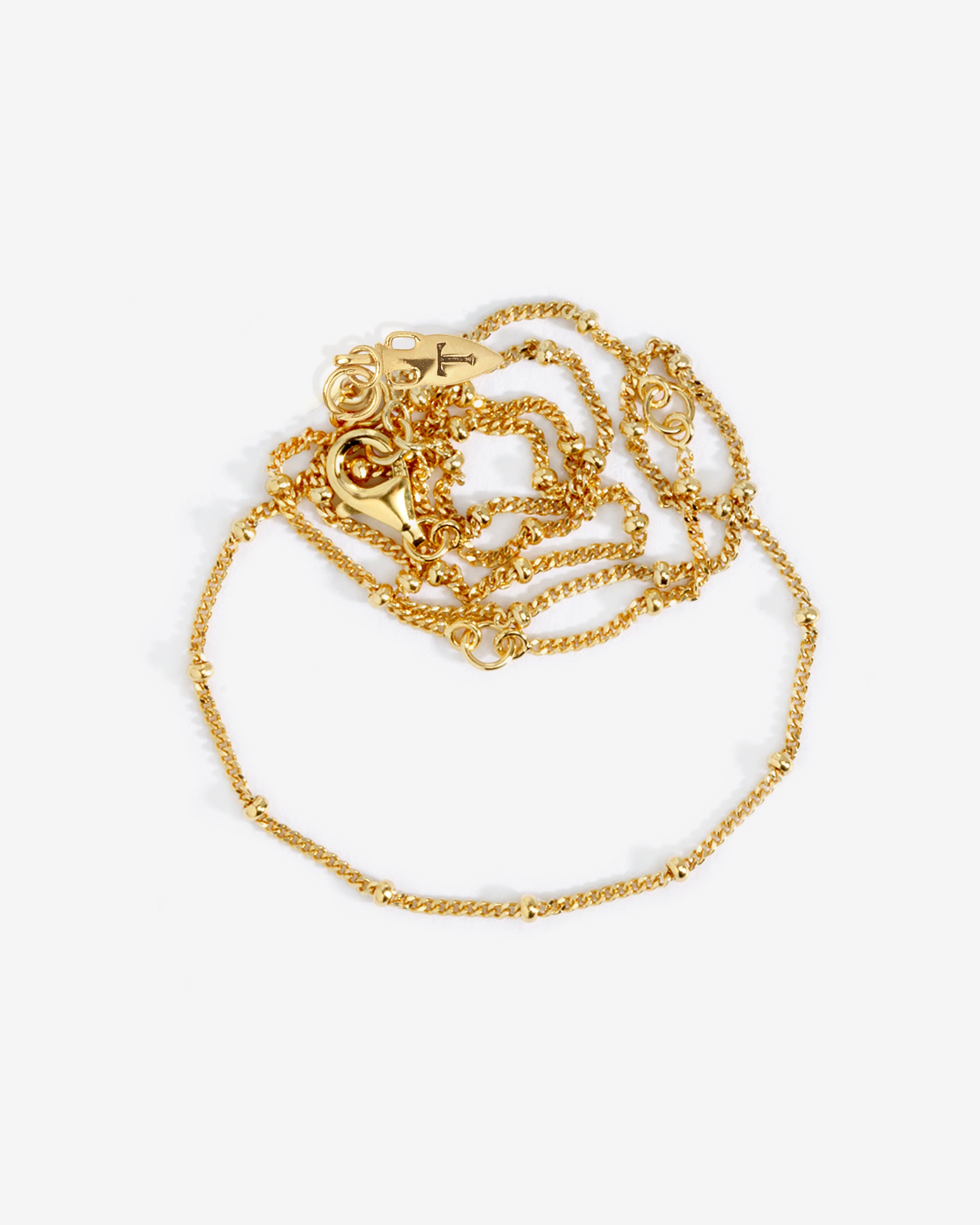 Fine Choker Chain Necklace Gold Vermeil