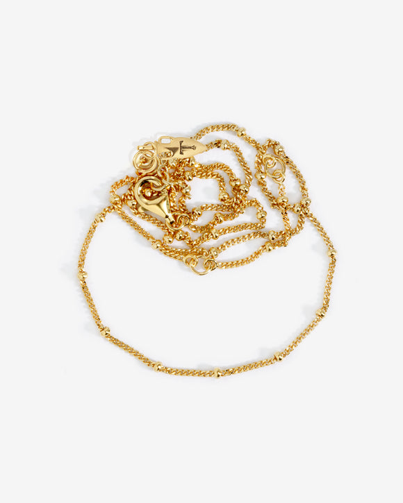 Fine Choker Chain Necklace Gold Vermeil
