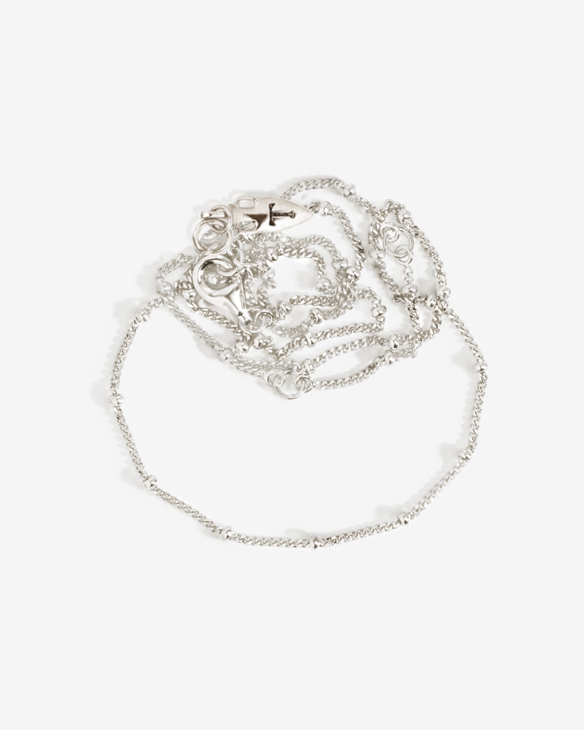 Fine Choker Chain Necklace Silver