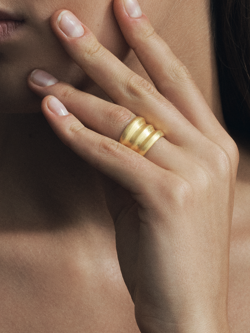 Fluted Ring Solid Gold