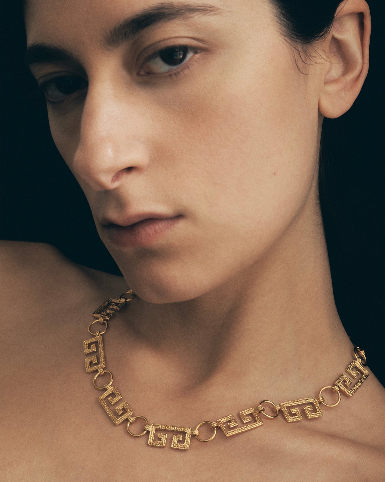 Greca Chain Necklace Gold Vermeil