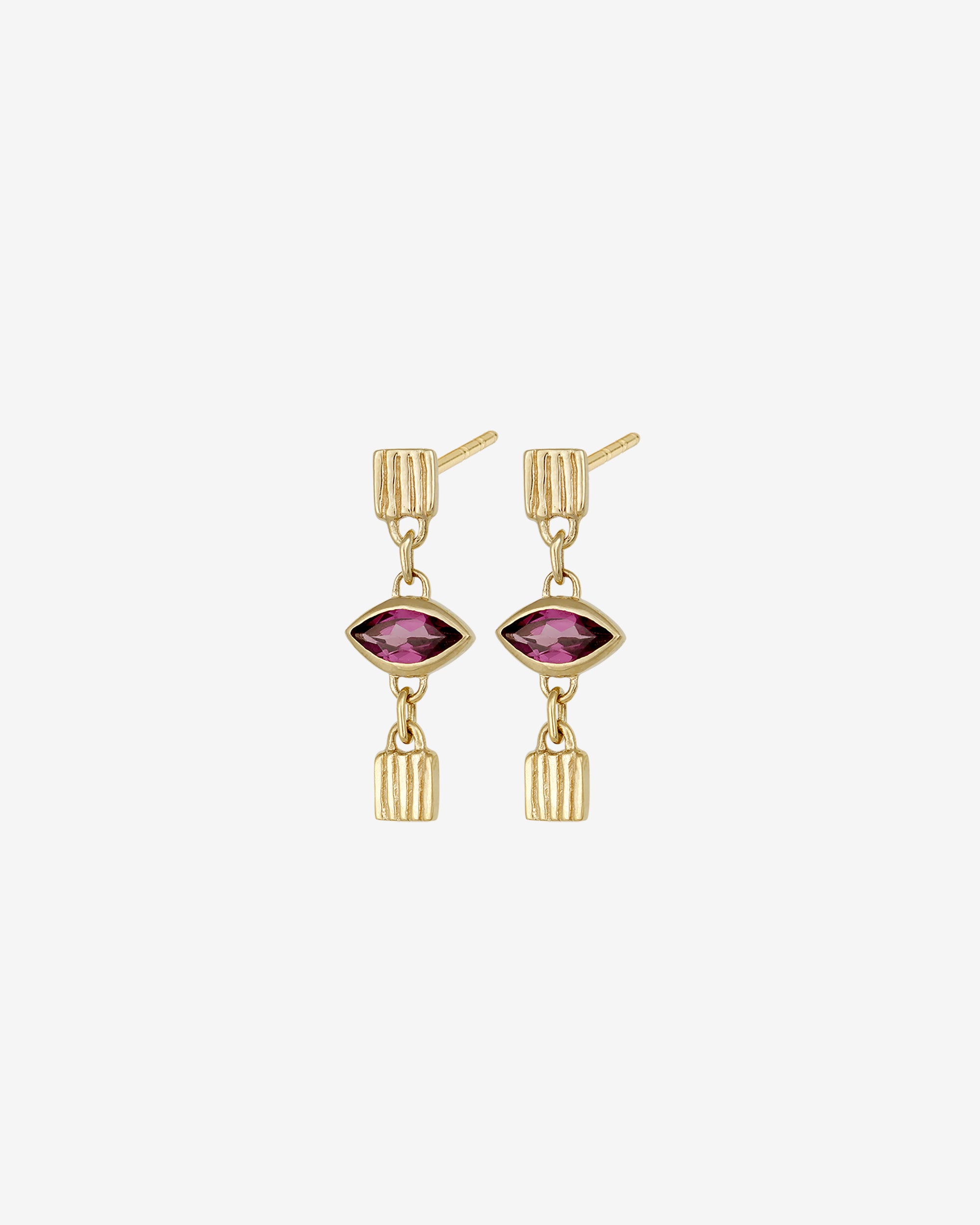 Gem Earrings Solid Gold