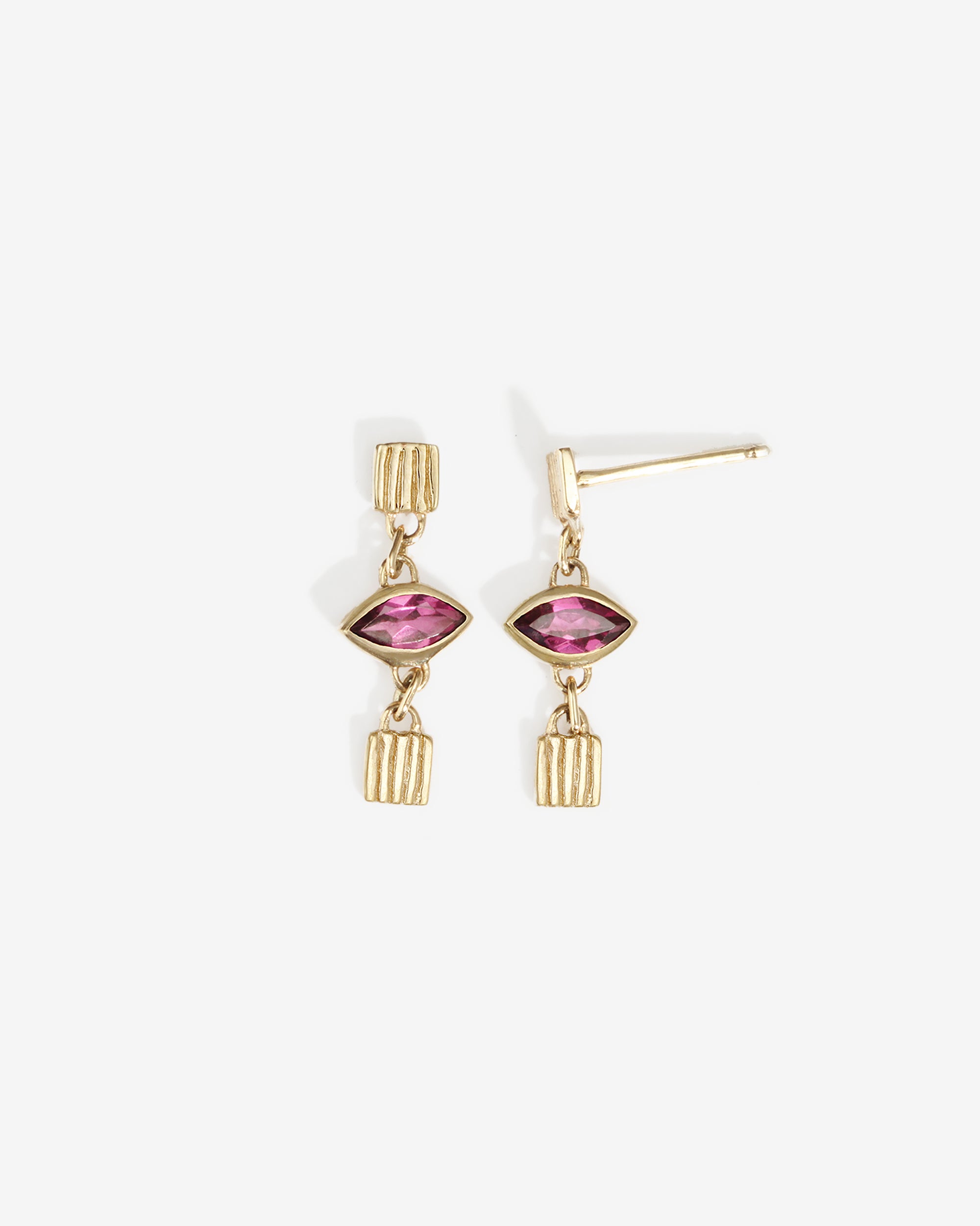 Gem Earrings Solid Gold