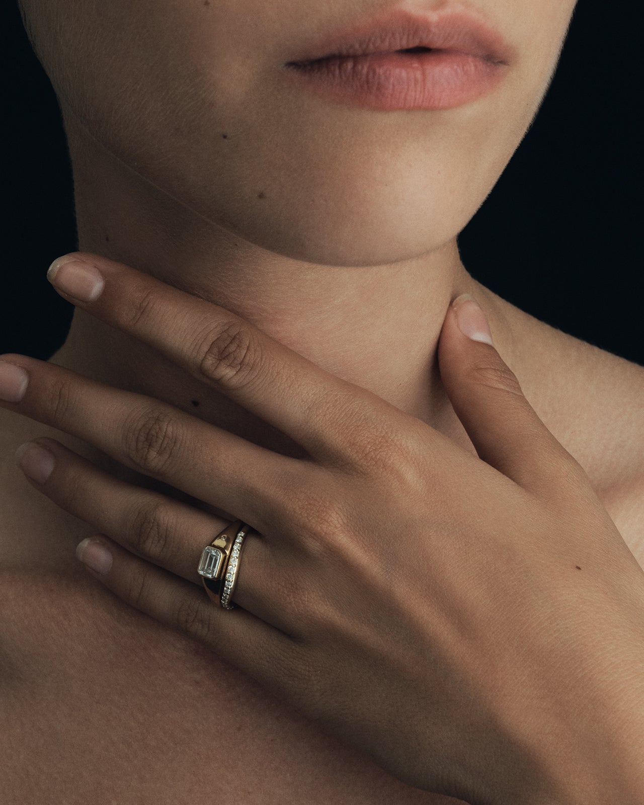 Min Ring Diamond Solid Gold