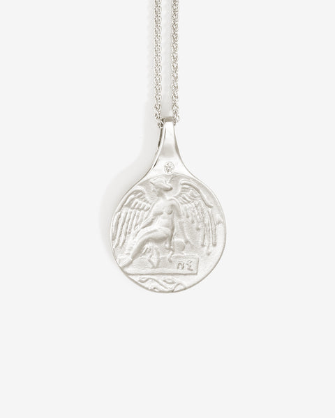 Guardian Angel Necklace Silver