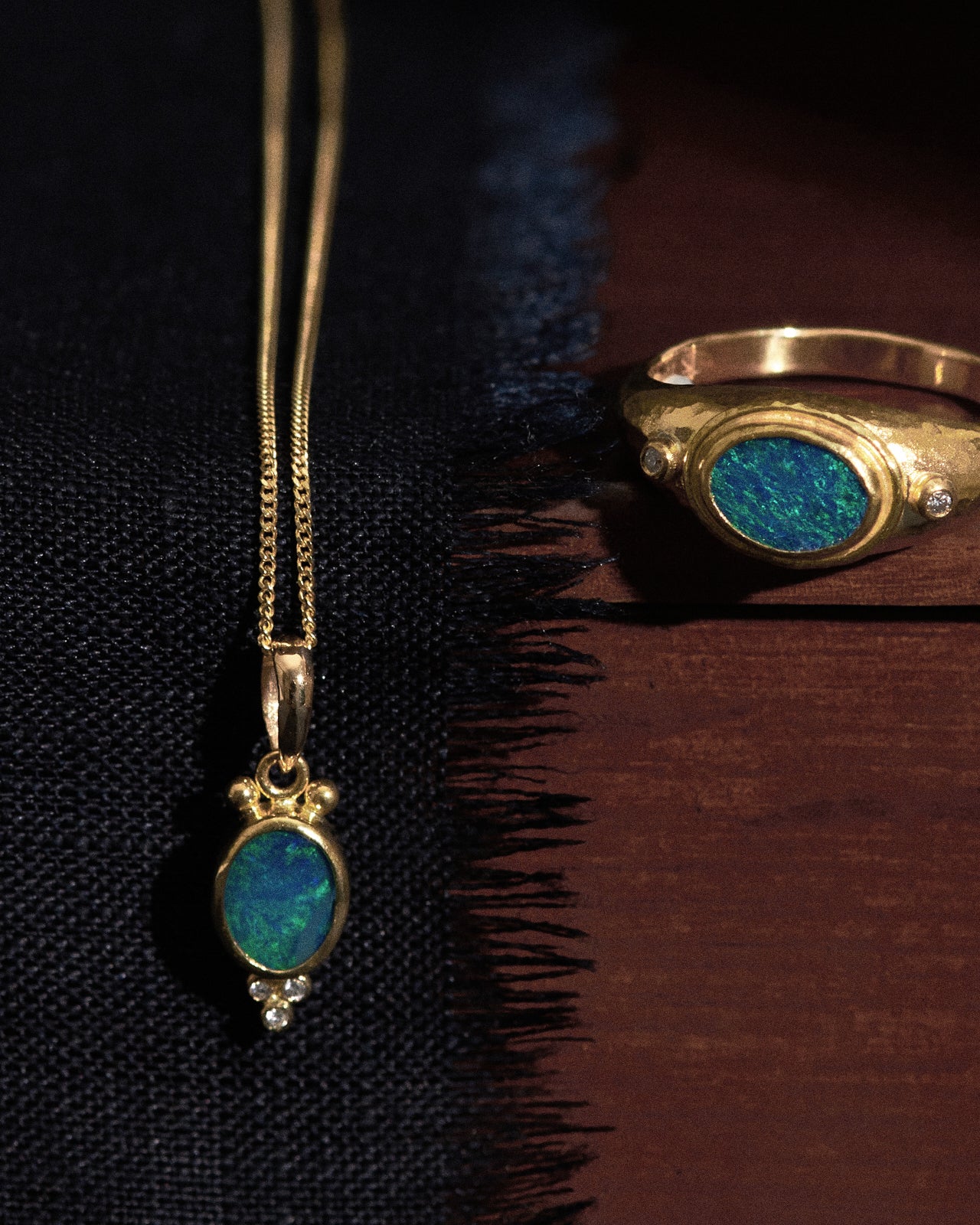 Ceren Ring Opal Solid Gold