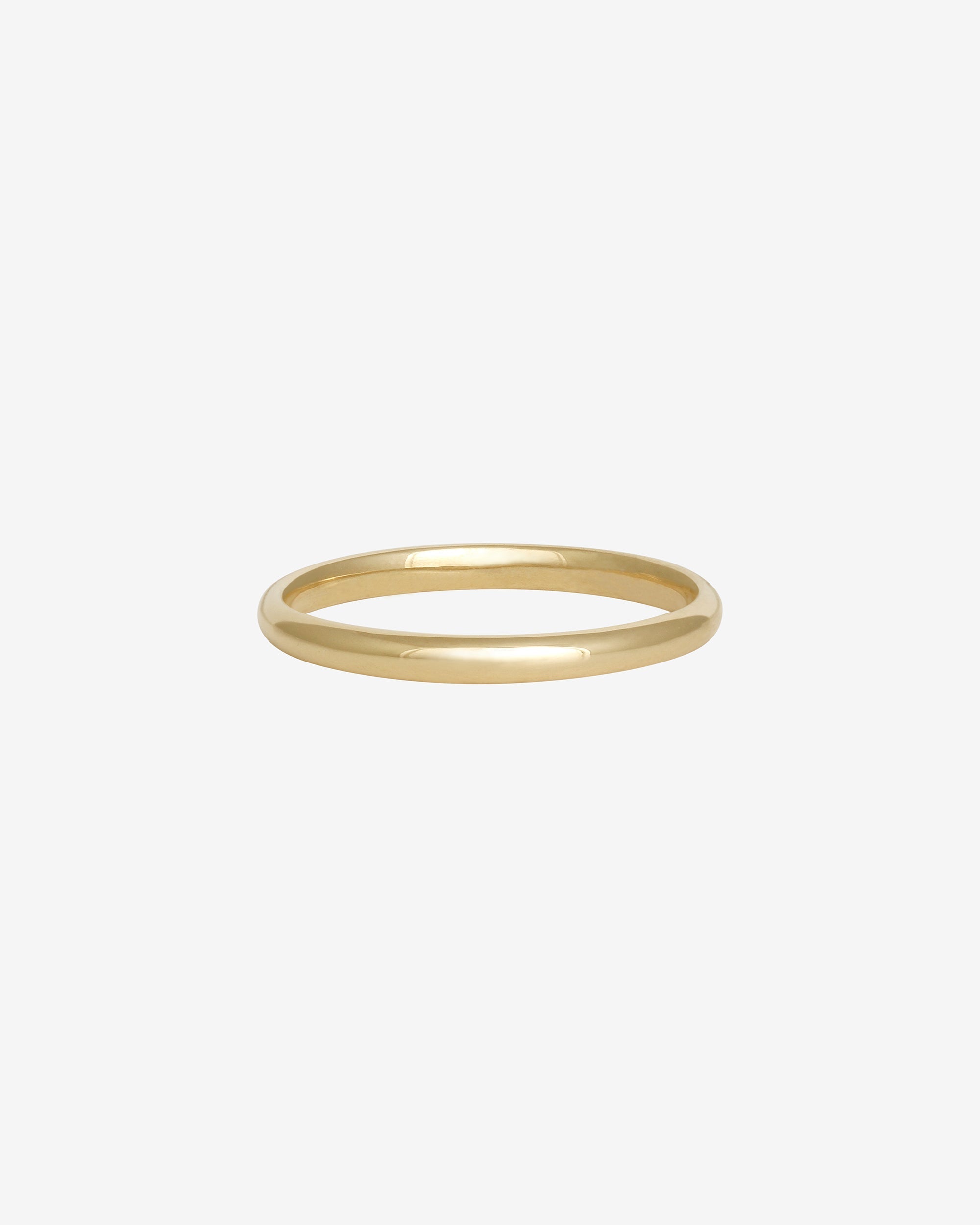 Half Round 2mm Band Solid Gold