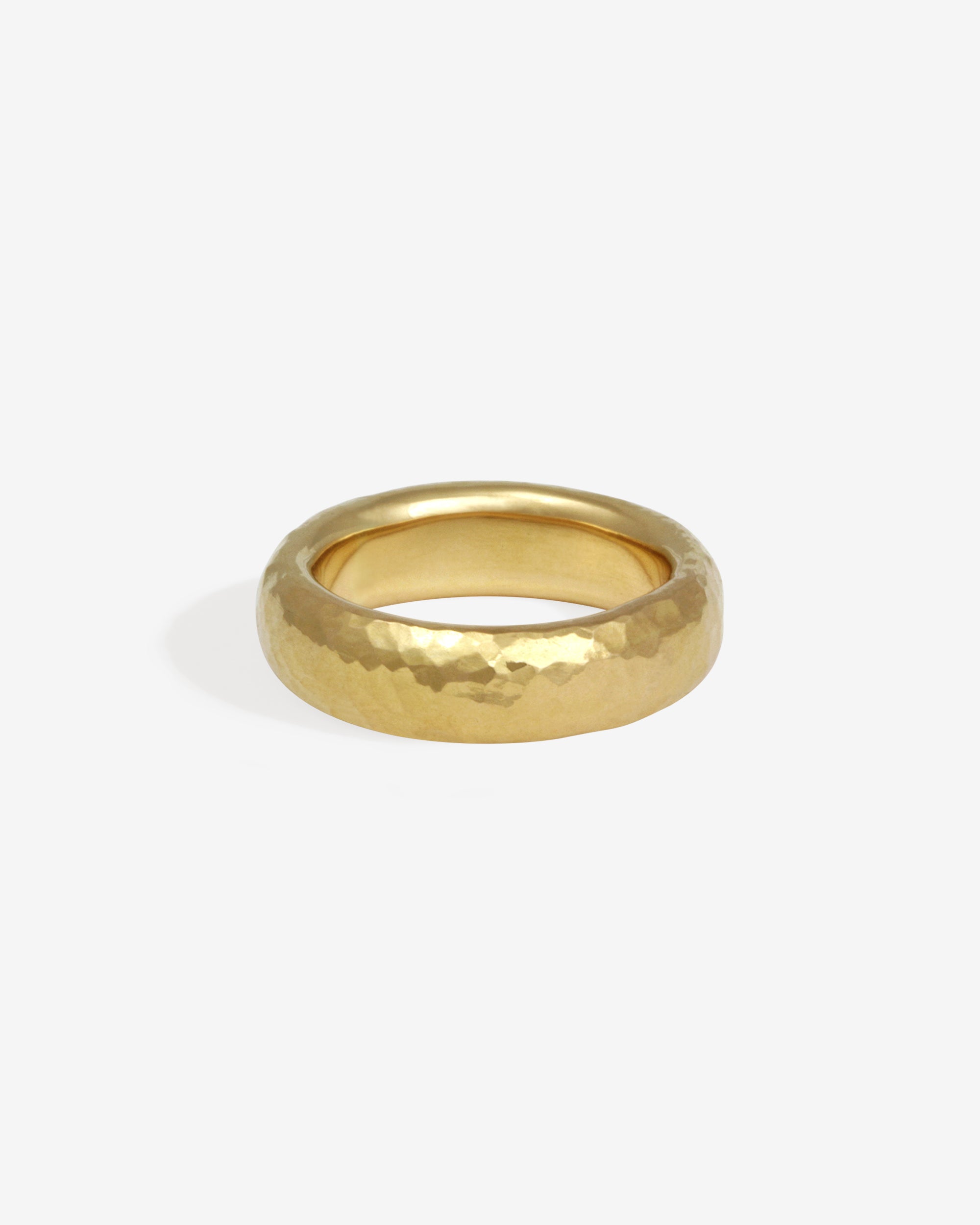 Hammered Ring Solid Gold