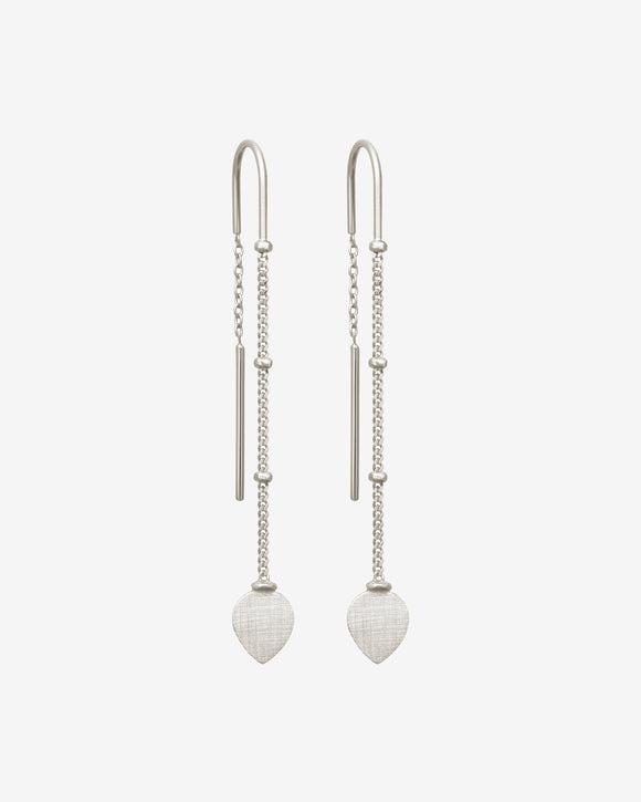 Hanging Lotus Earrings Silver