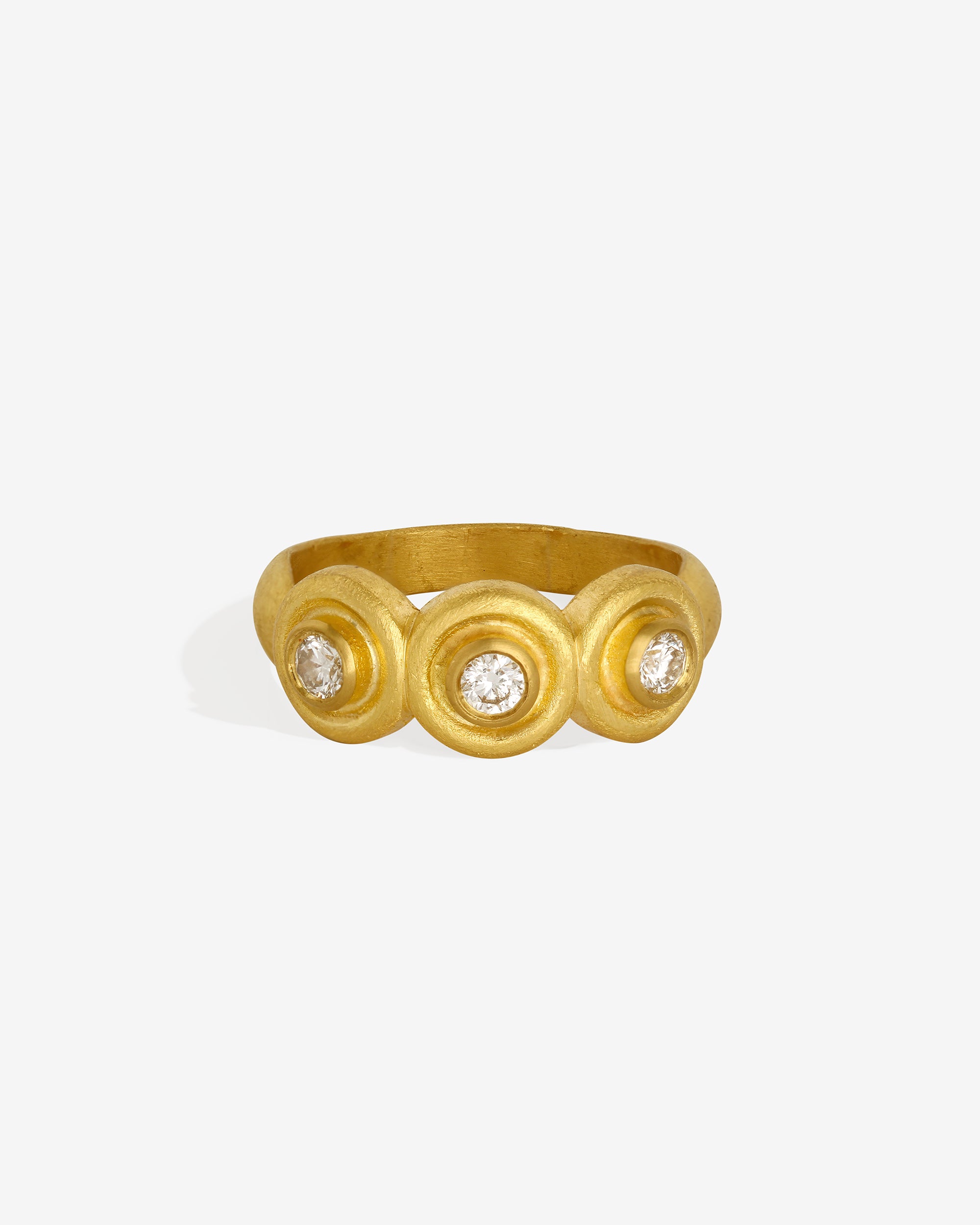 Hecuba Trilogy Ring Diamond Solid Gold