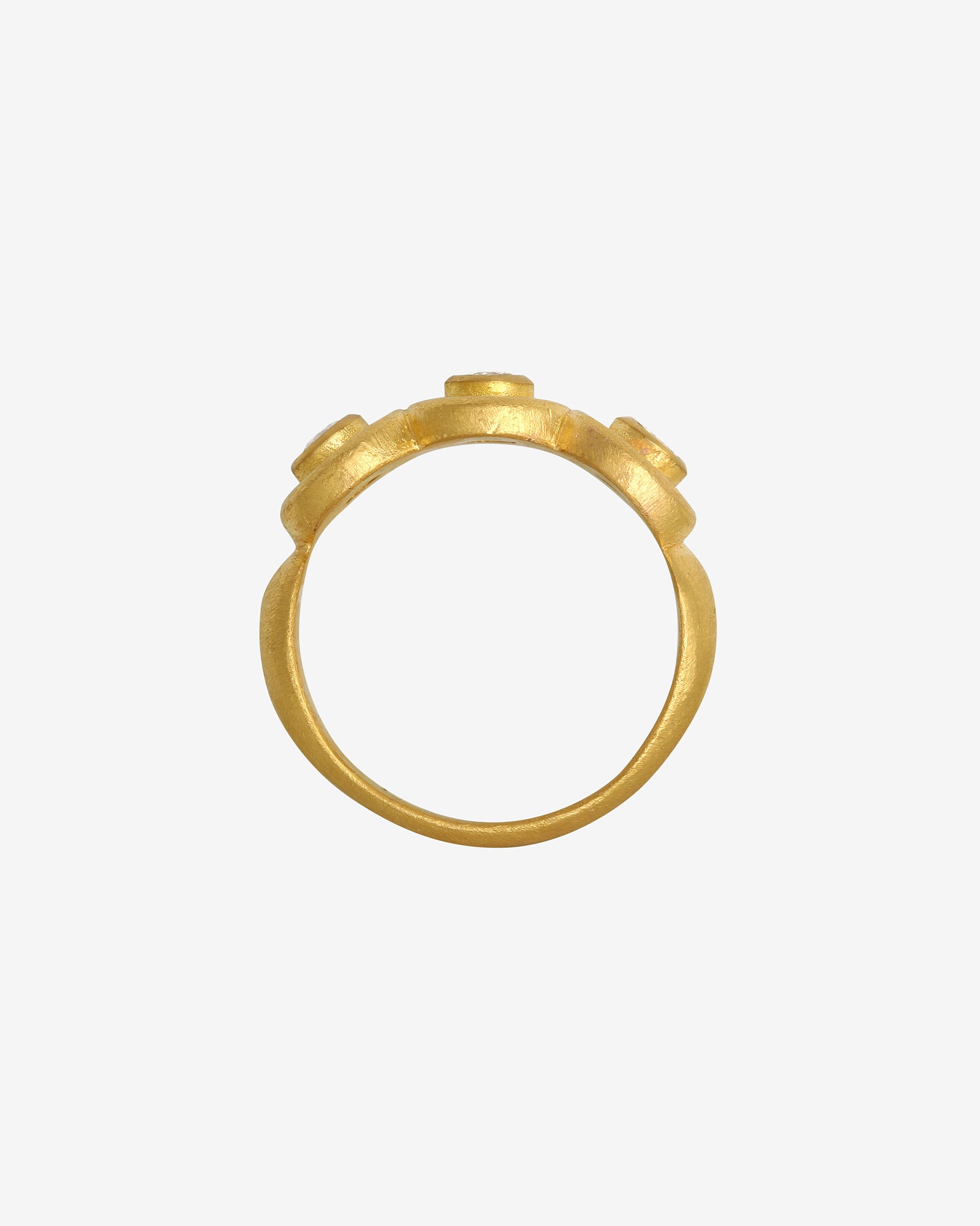Hecuba Trilogy Ring Diamond Solid Gold