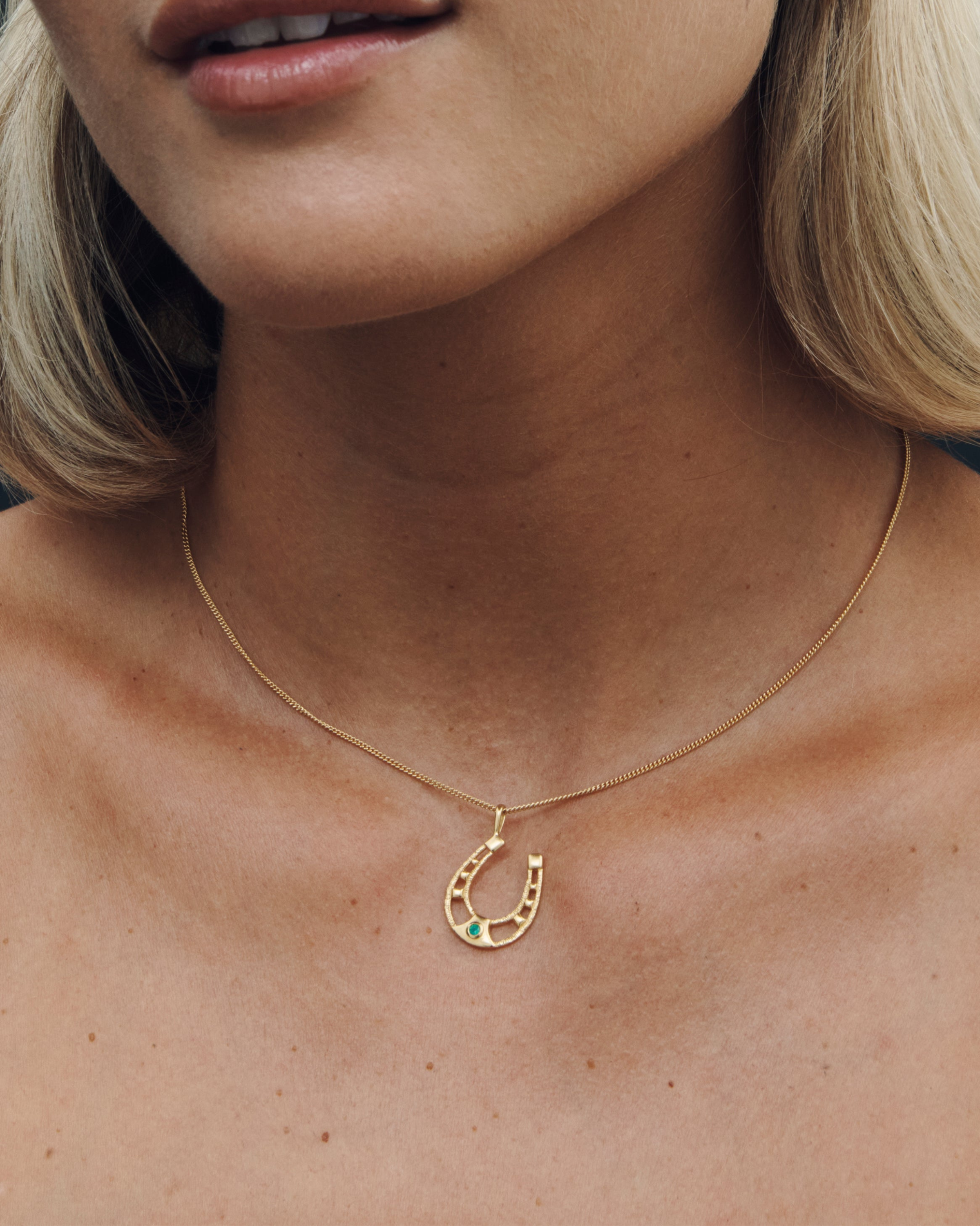 Horseshoe Necklace Gold Vermeil