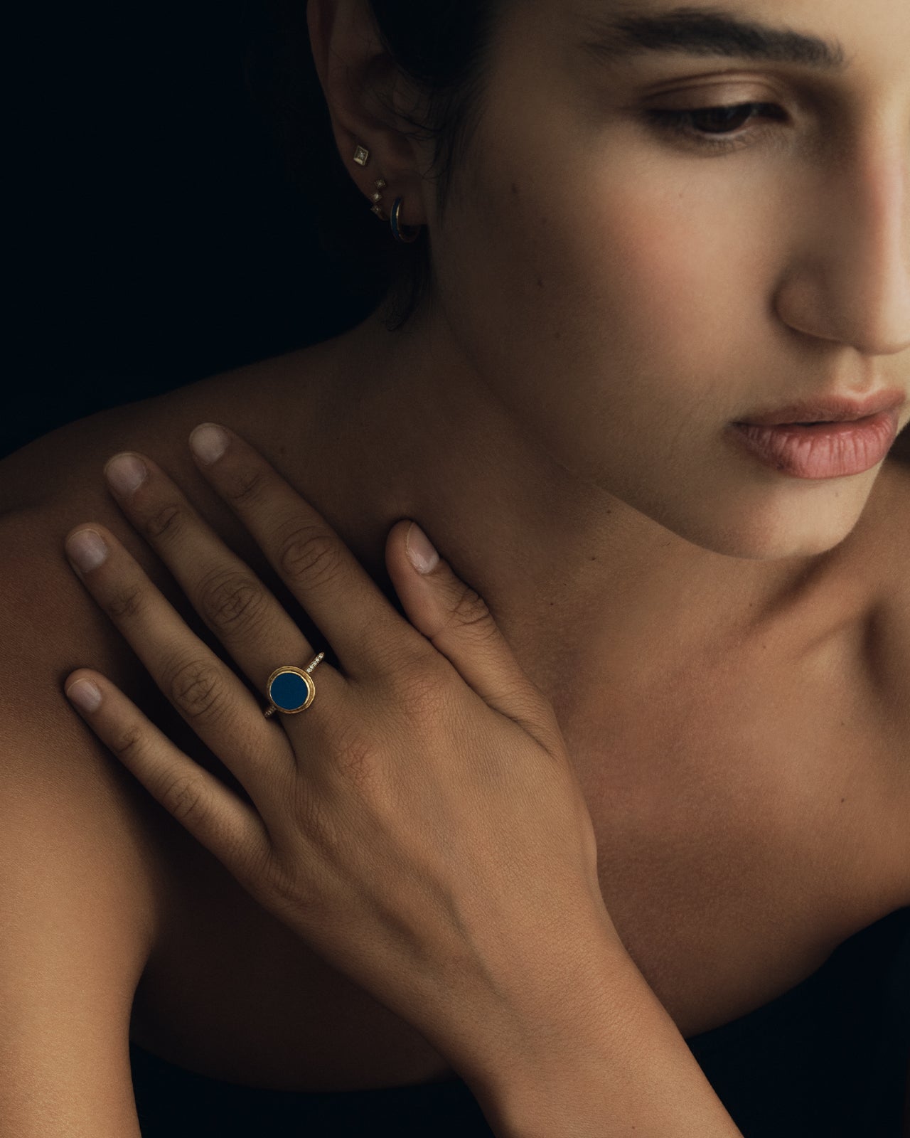 Inara Ring Lapis Solid Gold