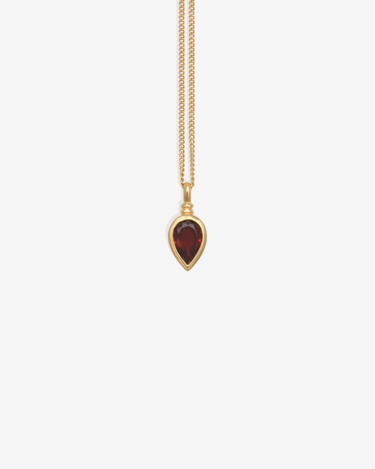 Ignis Necklace Gold Vermeil set with garnet