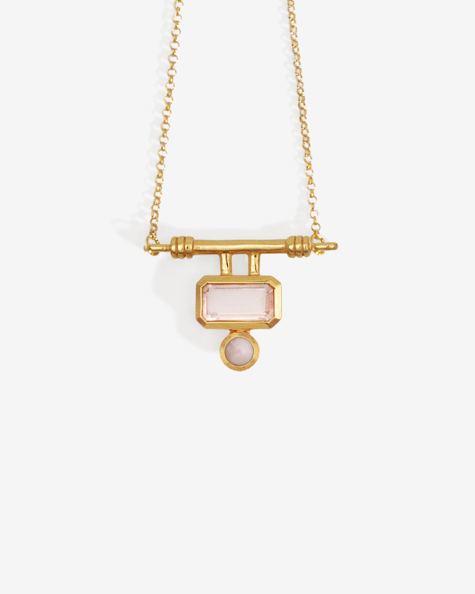 Joy Necklace Rose Quartz Gold Vermeil