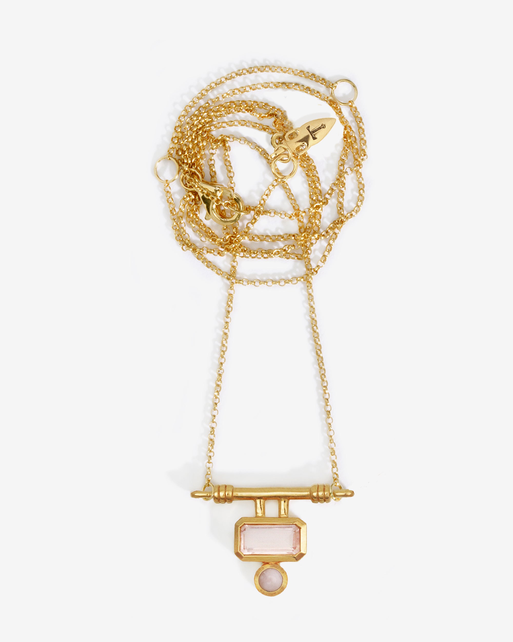 Joy Necklace Rose Quartz Gold Vermeil