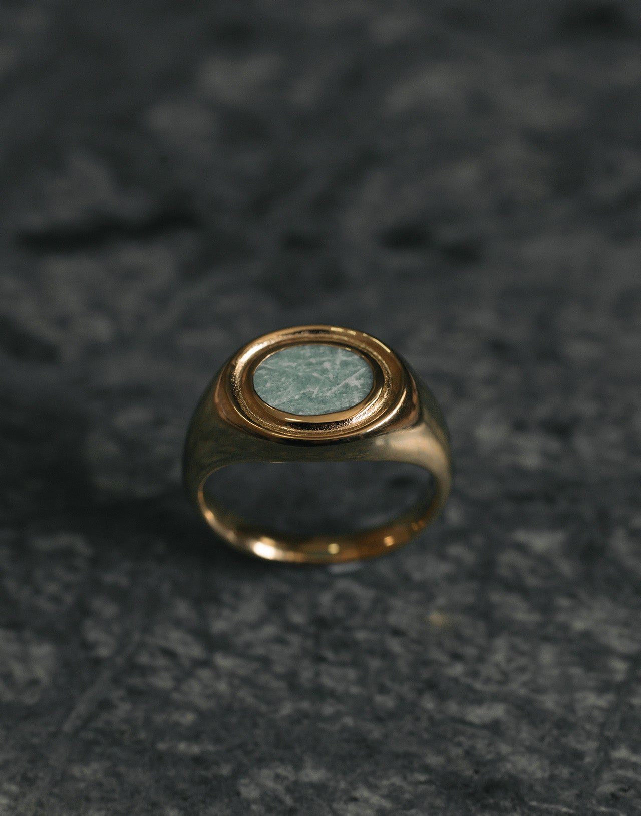 Kosmos Ring Amazonite Gold Vermeil