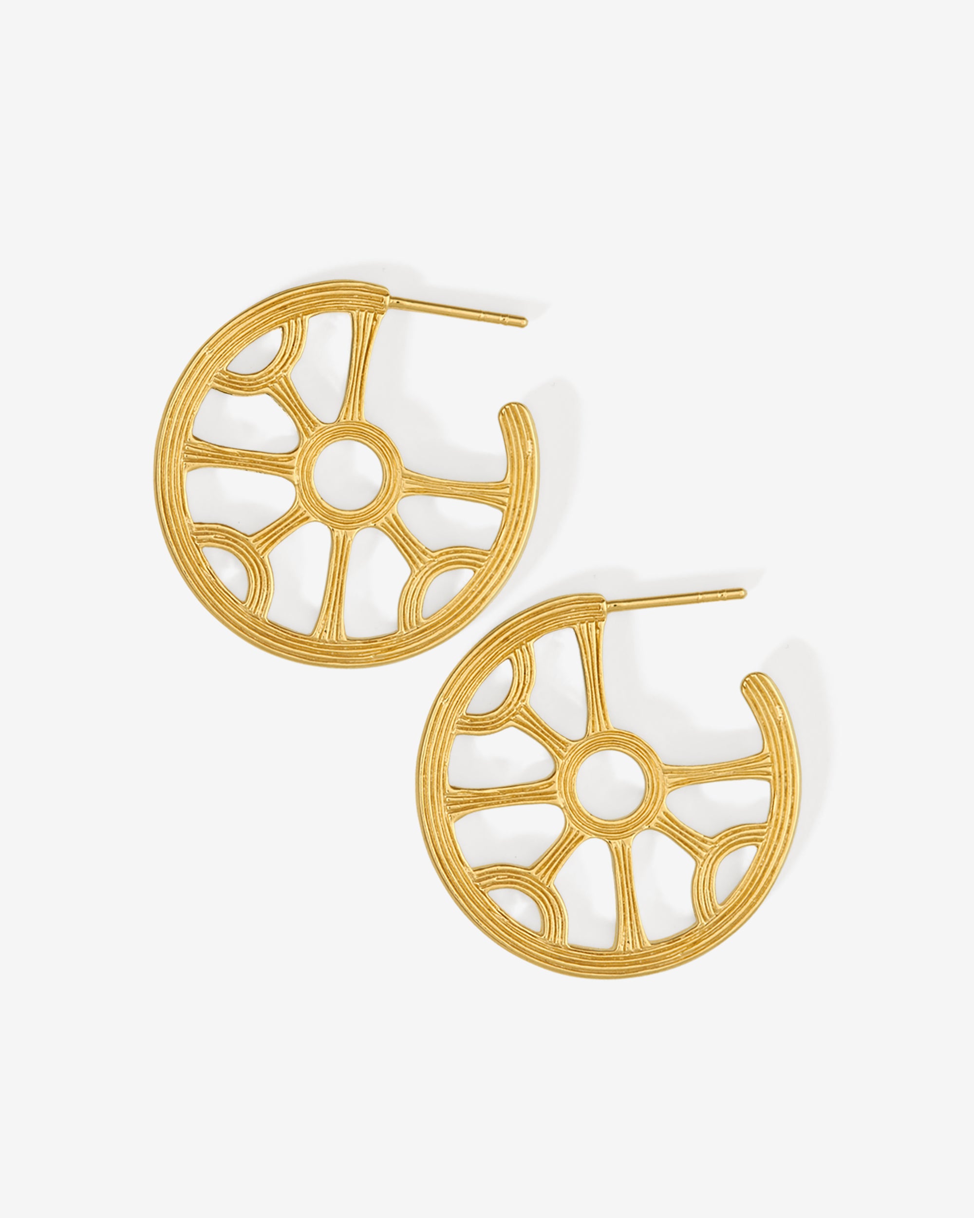 Kalinda Hoops Gold Vermeil