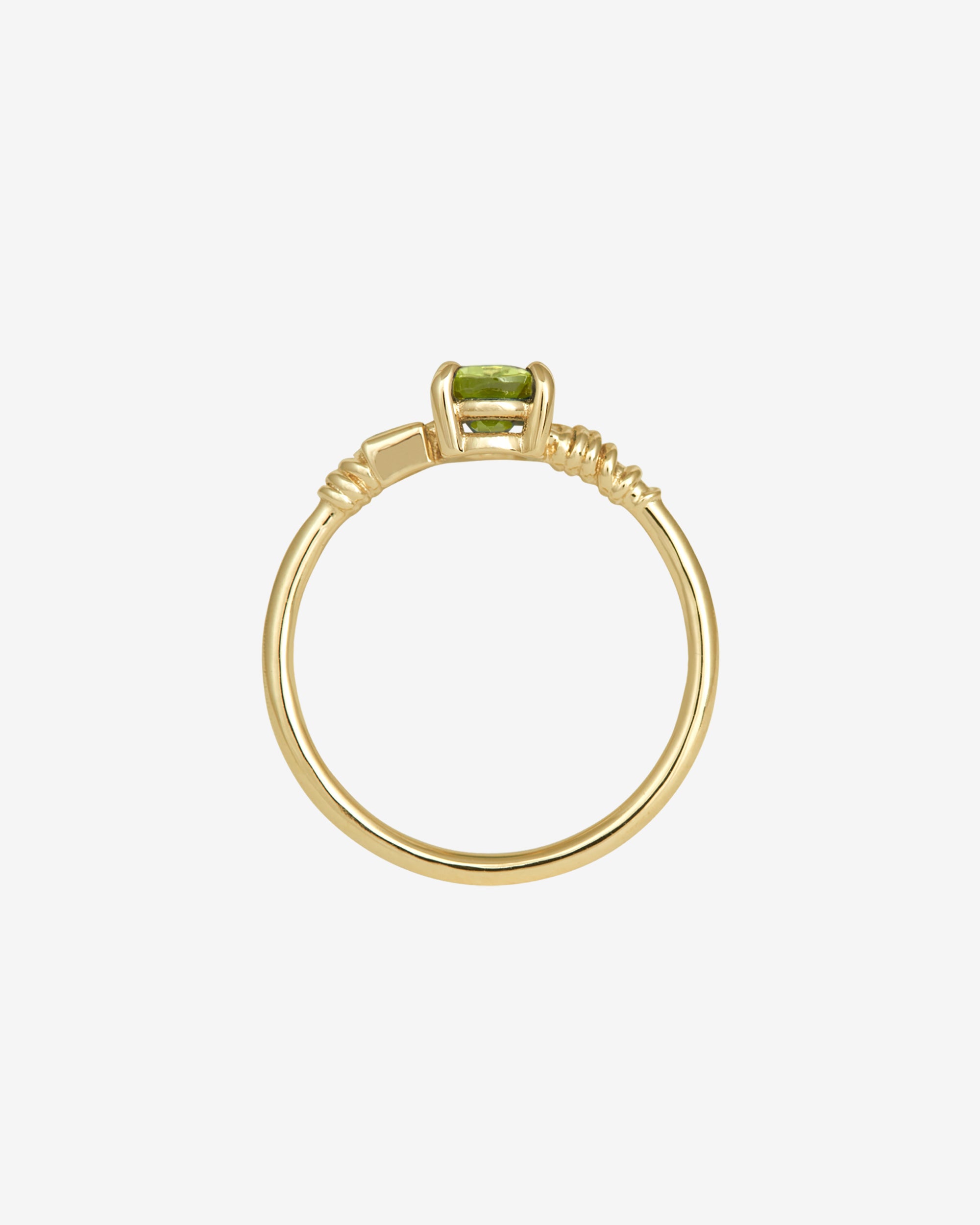 Kyri Ring Peridot Diamond Solid Gold