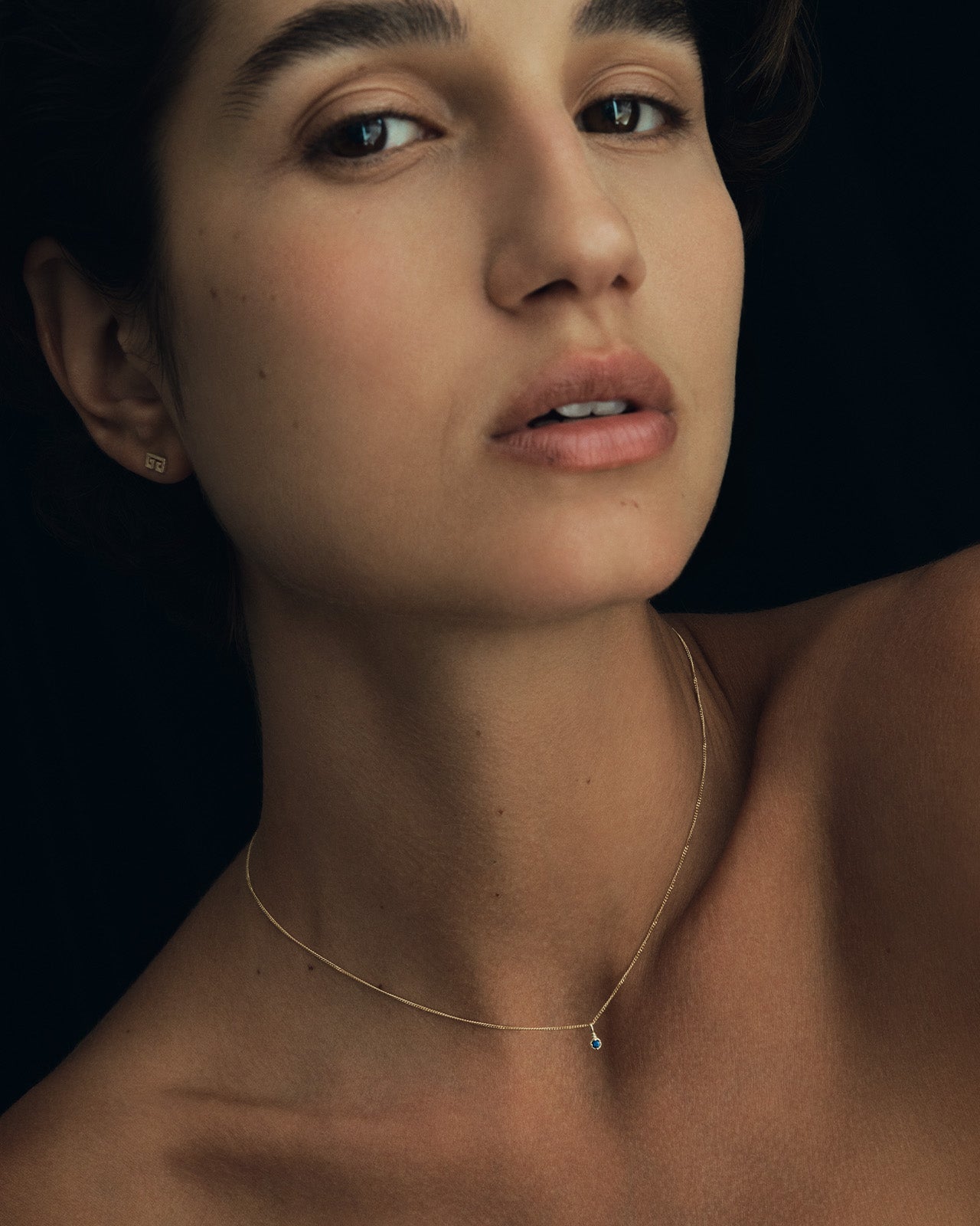 Leto Necklace Sapphire Solid Gold