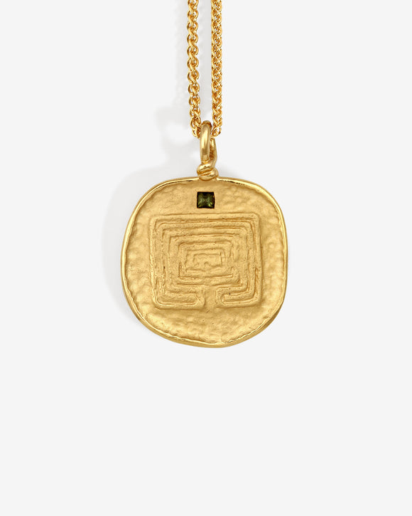 Labyrinth Necklace Gold Vermeil