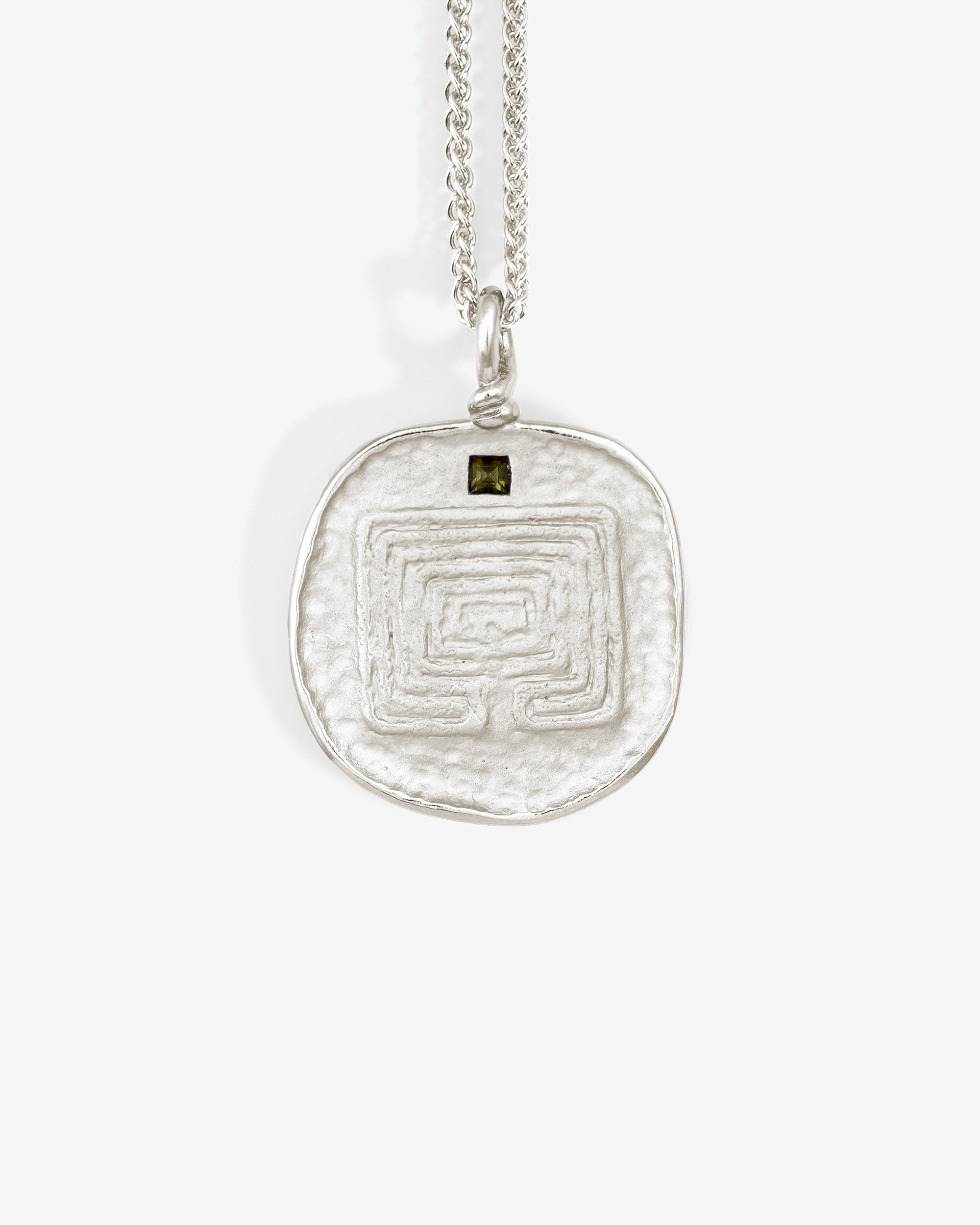Labyrinth Necklace Silver