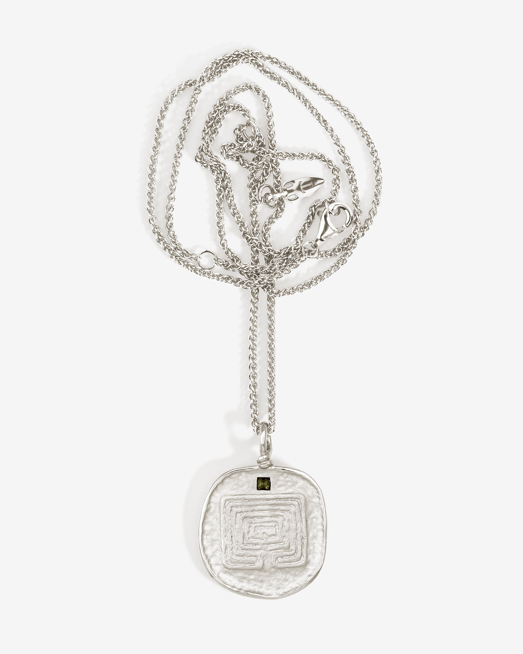 Labyrinth Necklace Silver